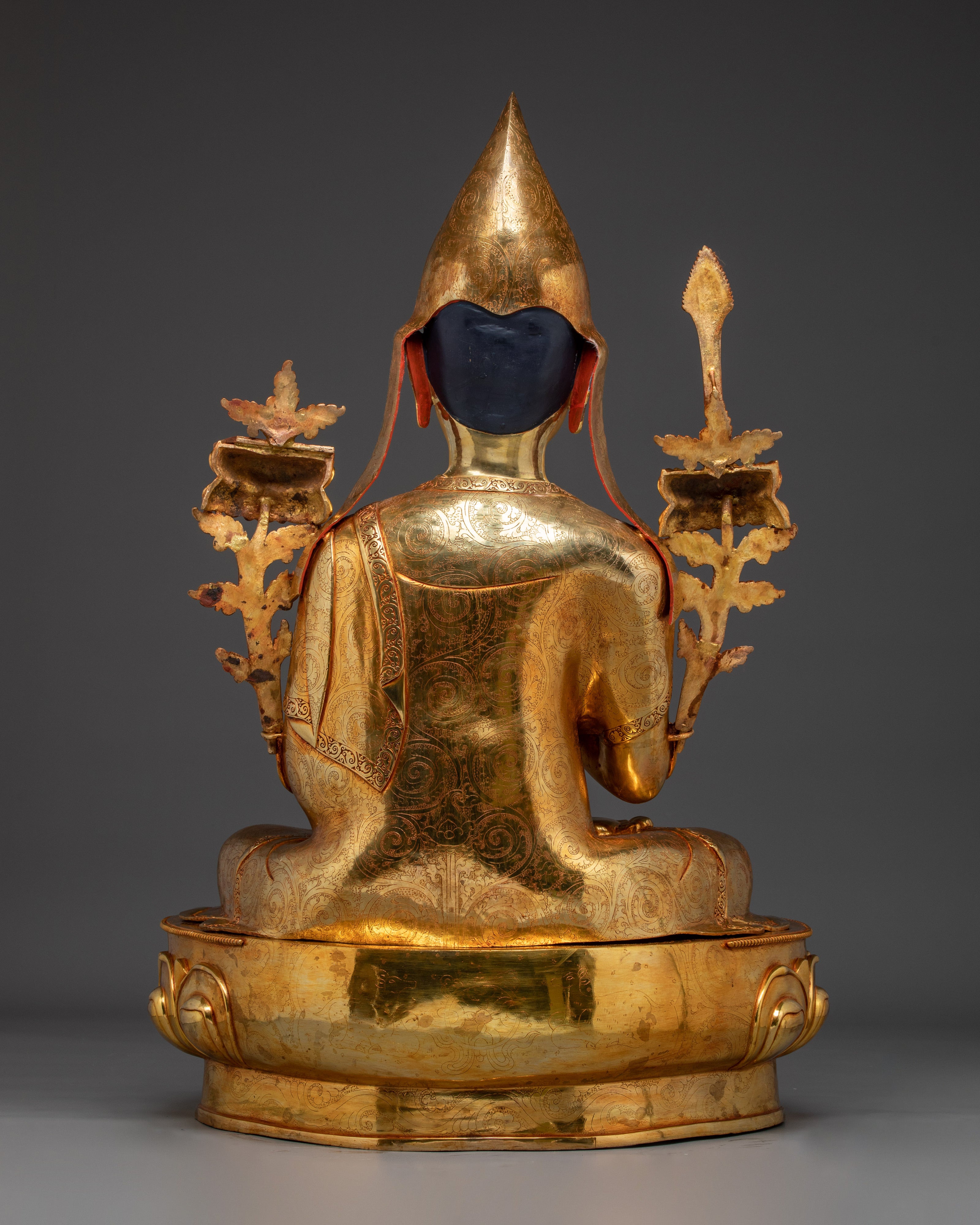 Golden Tshongkhapa Statue | Losang Drakpa - Philosopher and Tantric Yogi