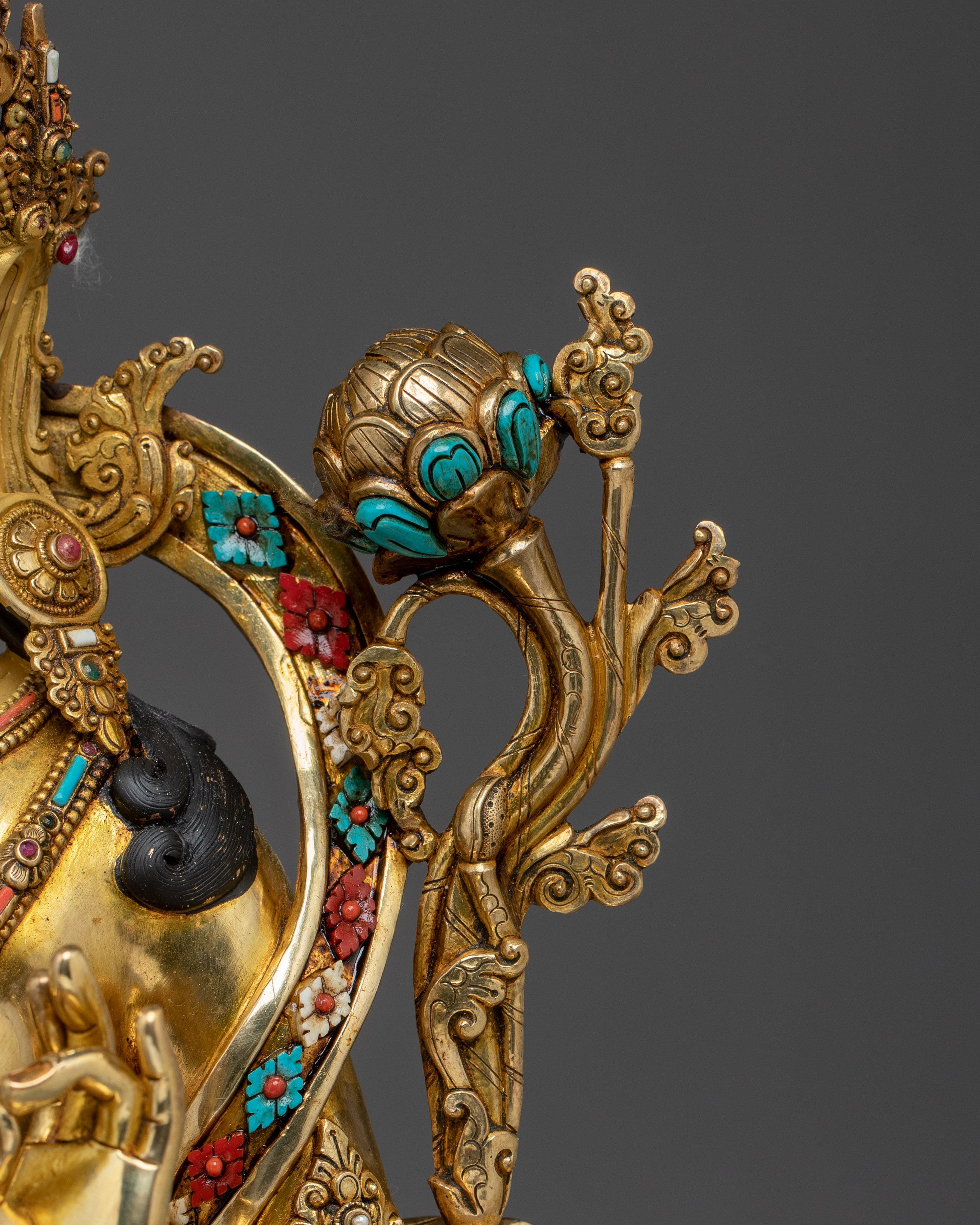 Enlightened Bodhisattva Statue Set | 24K Gold Gilded Copper Statues