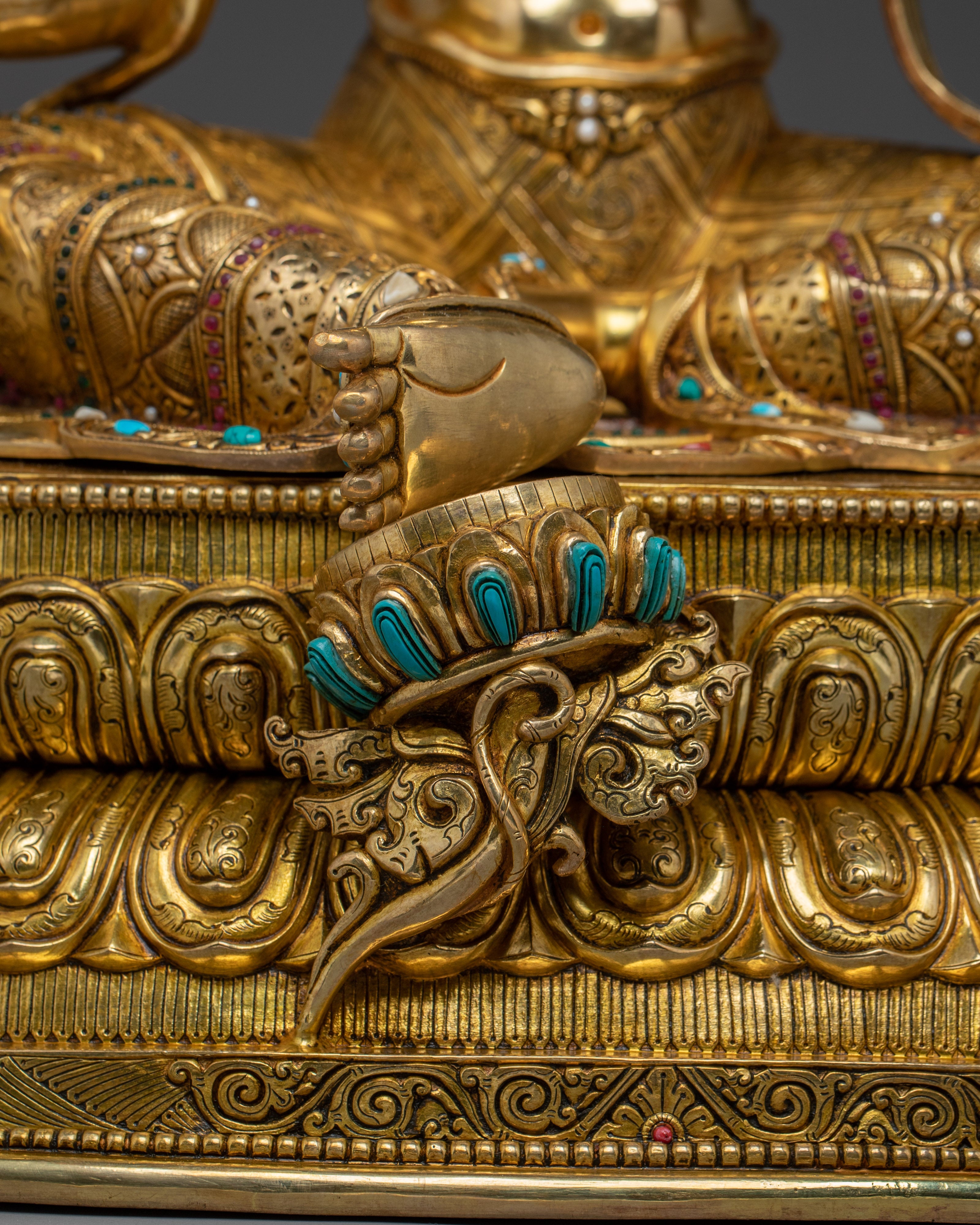 Enlightened Bodhisattva Statue Set | 24K Gold Gilded Copper Statues
