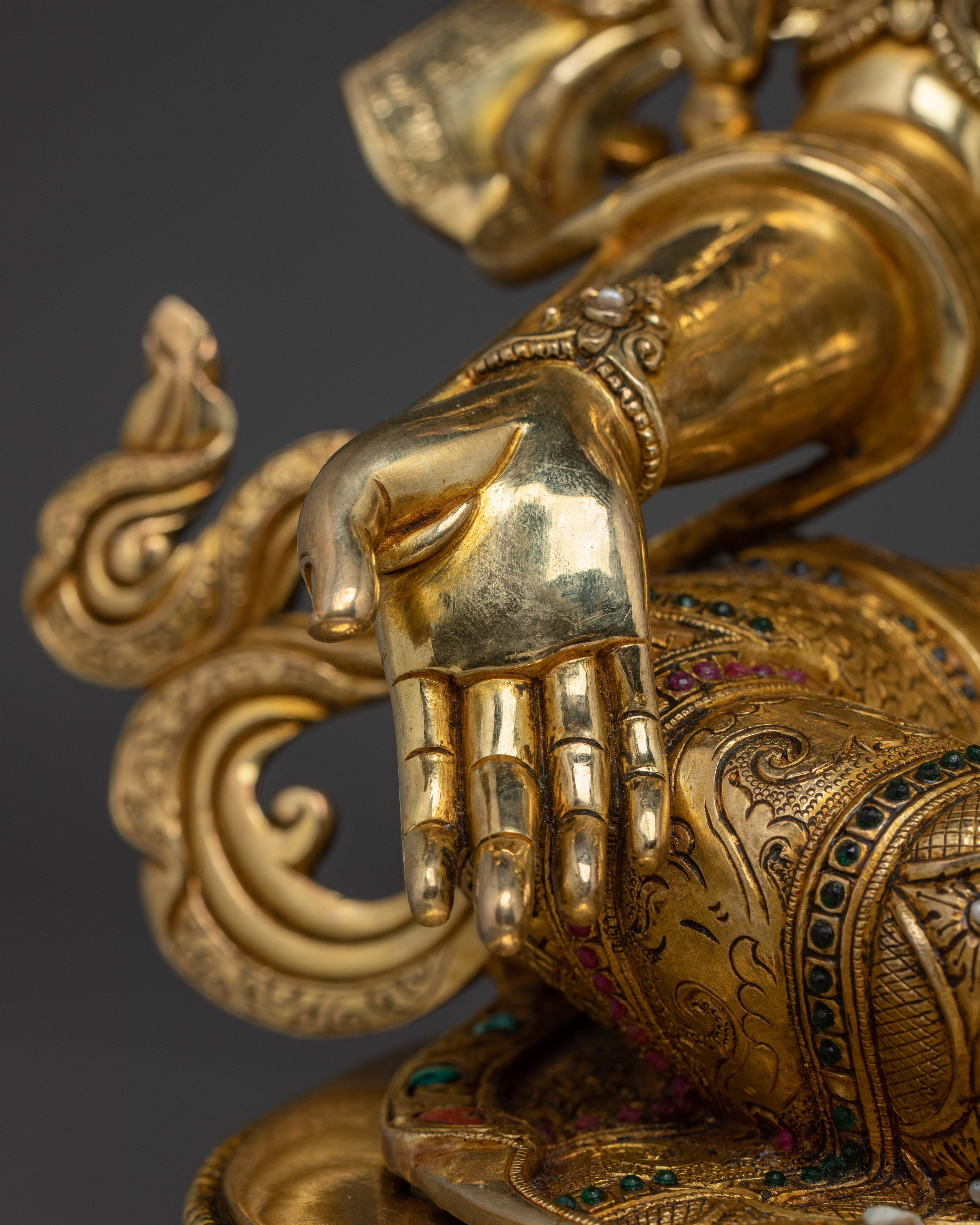 Enlightened Bodhisattva Statue Set | 24K Gold Gilded Copper Statues