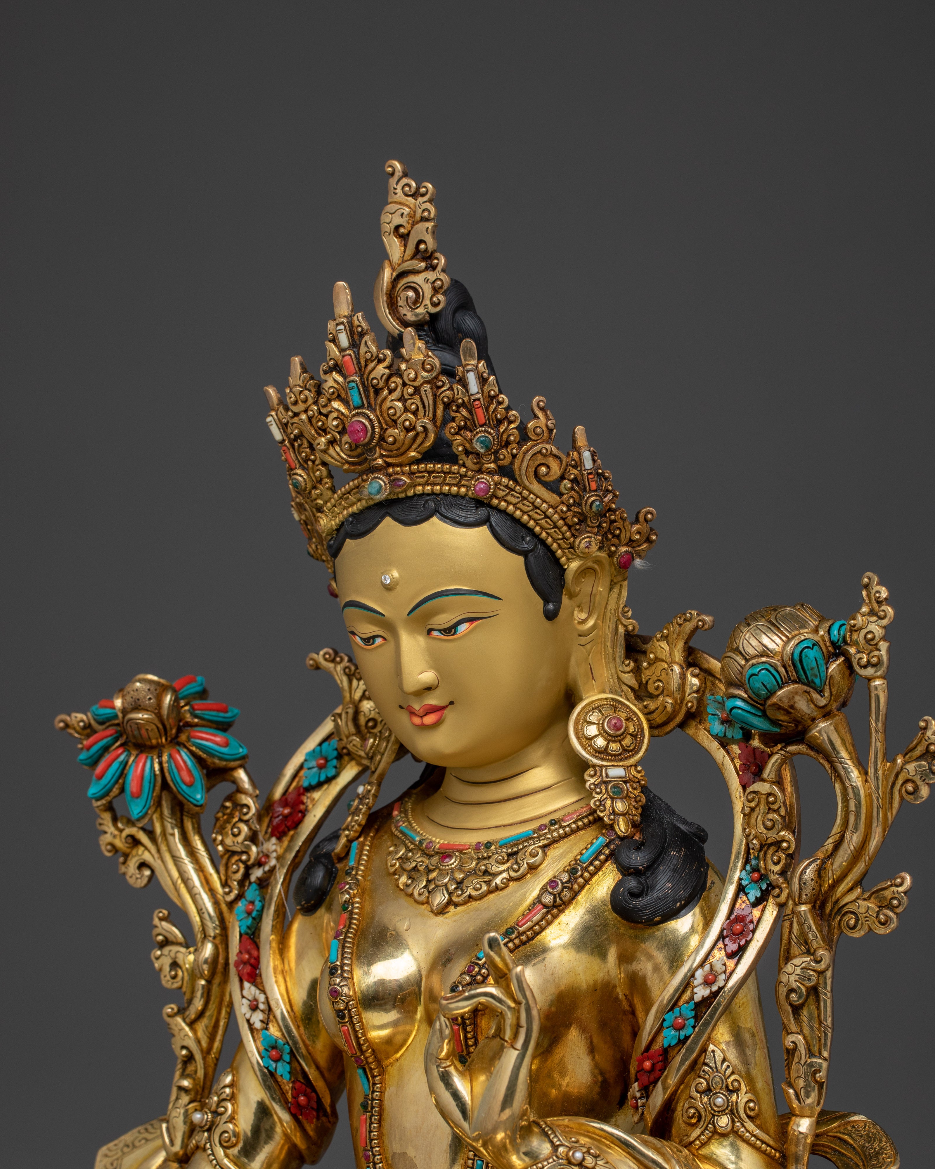 Tibetan Deity Shyama Tara Artwork | Green Tara - Mother of All Buddhas
