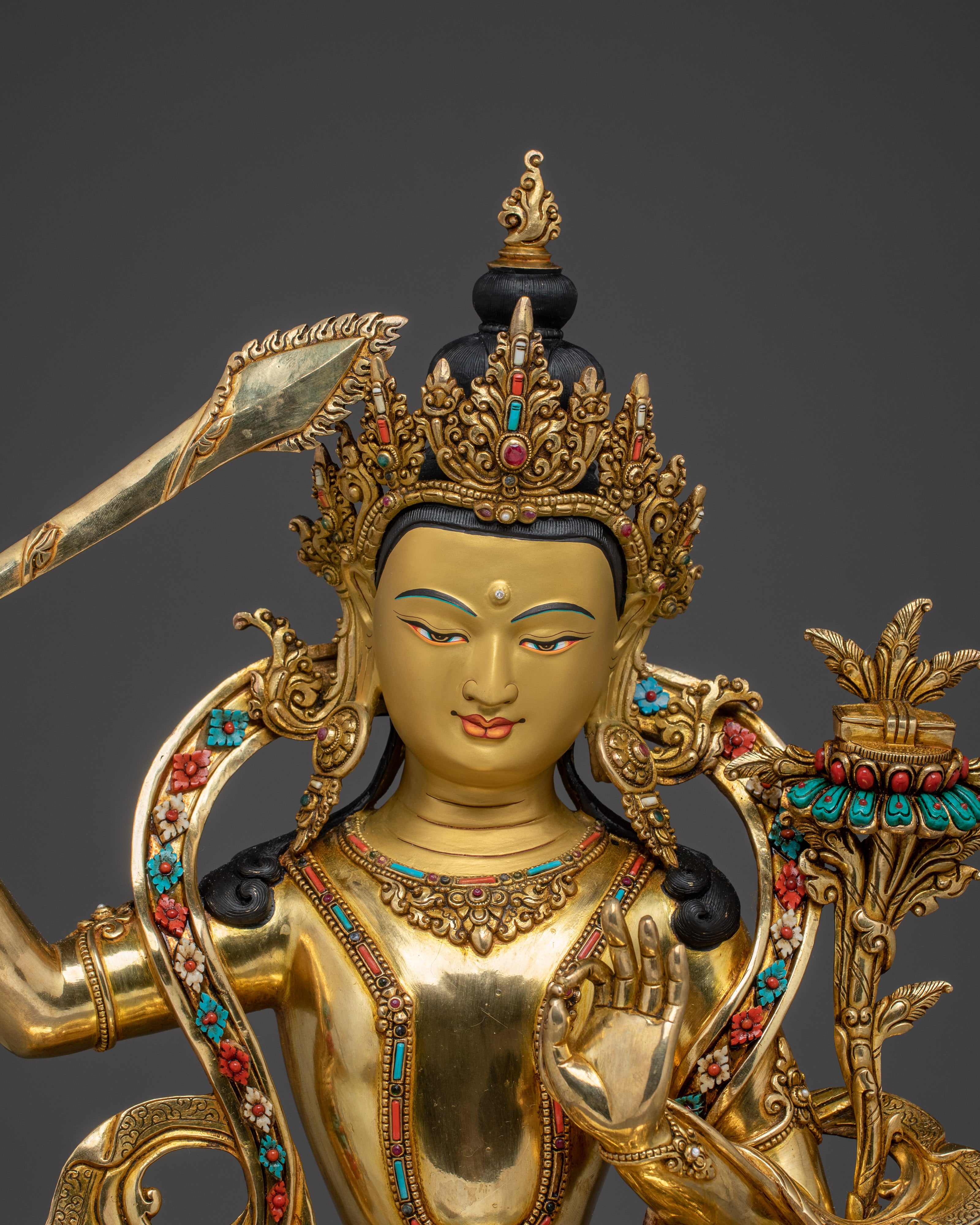 Divine Bodhisattva Manjushri Artwork | Also known as Manjughosa