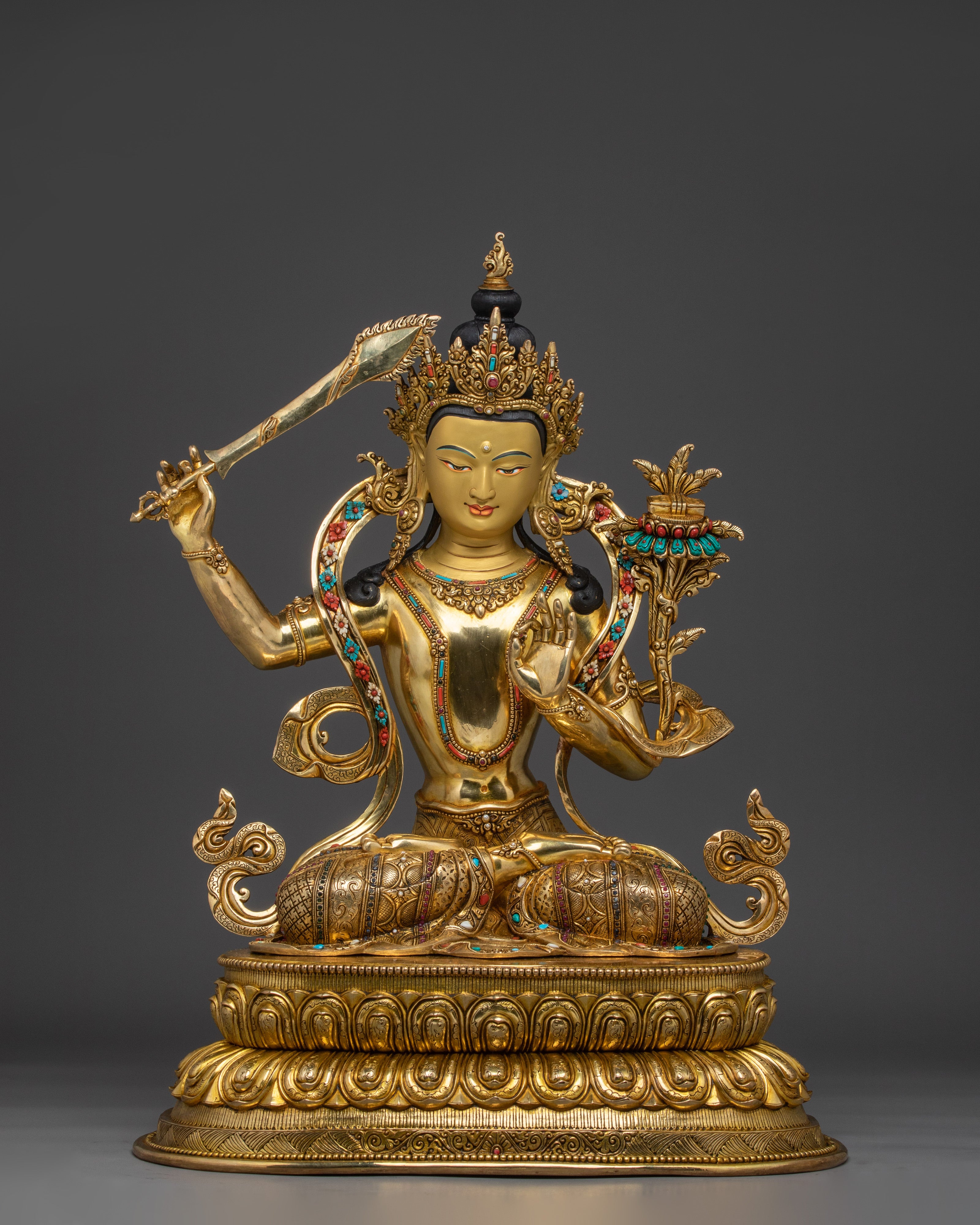 Divine Bodhisattva Manjushri Artwork | Also known as Manjughosa