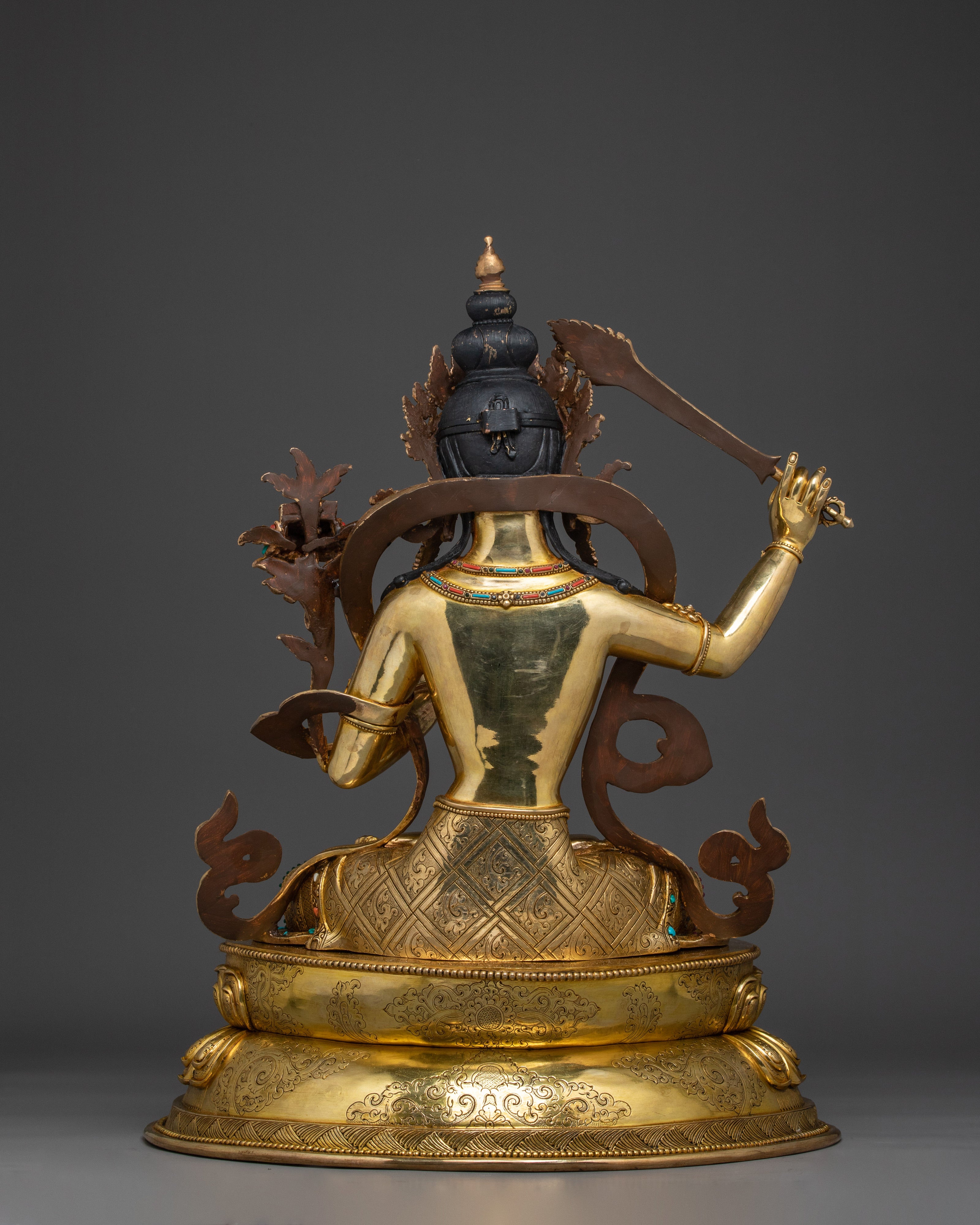 Enlightened Bodhisattva Statue Set | 24K Gold Gilded Copper Statues