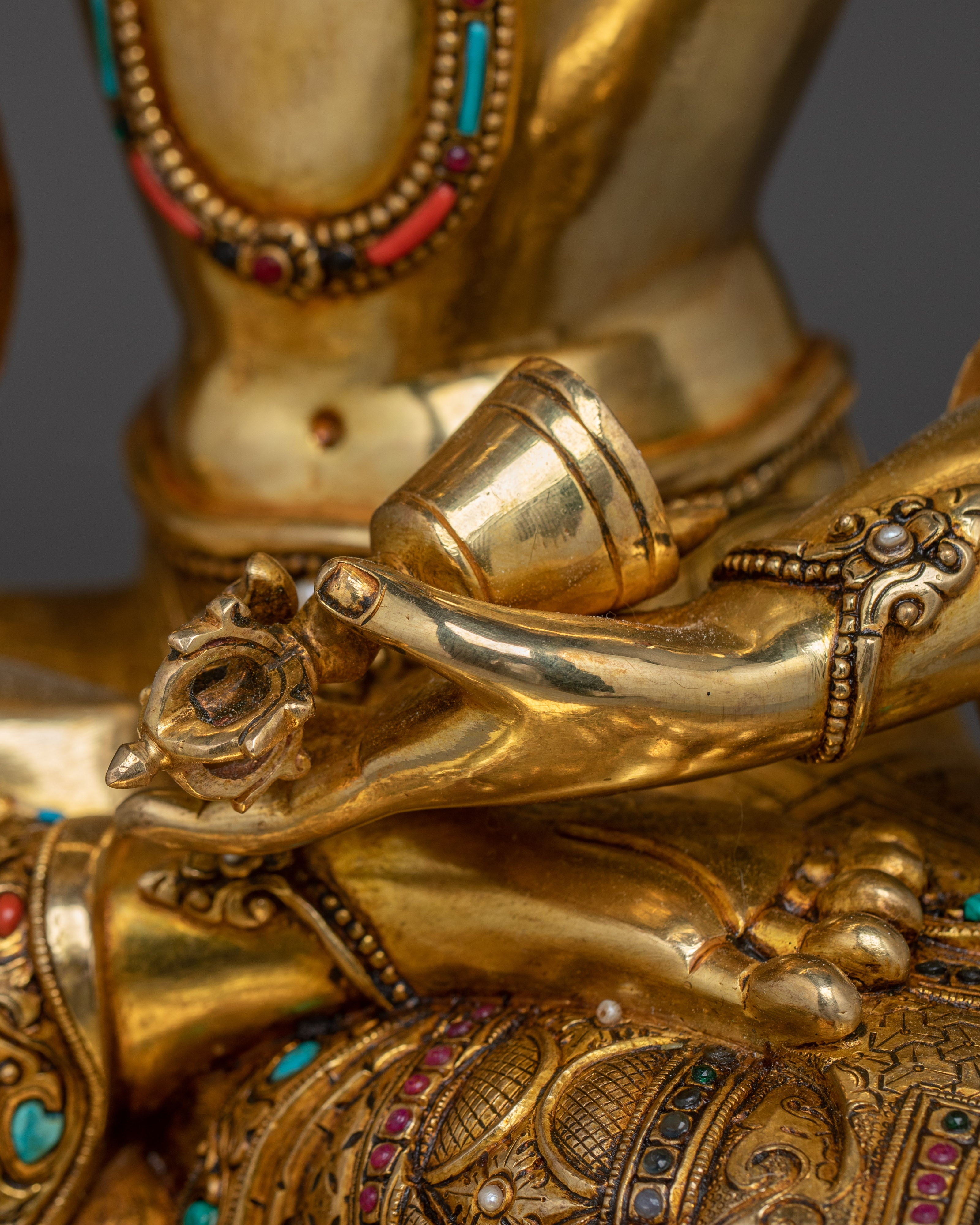 Enlightened Bodhisattva Statue Set | 24K Gold Gilded Copper Statues