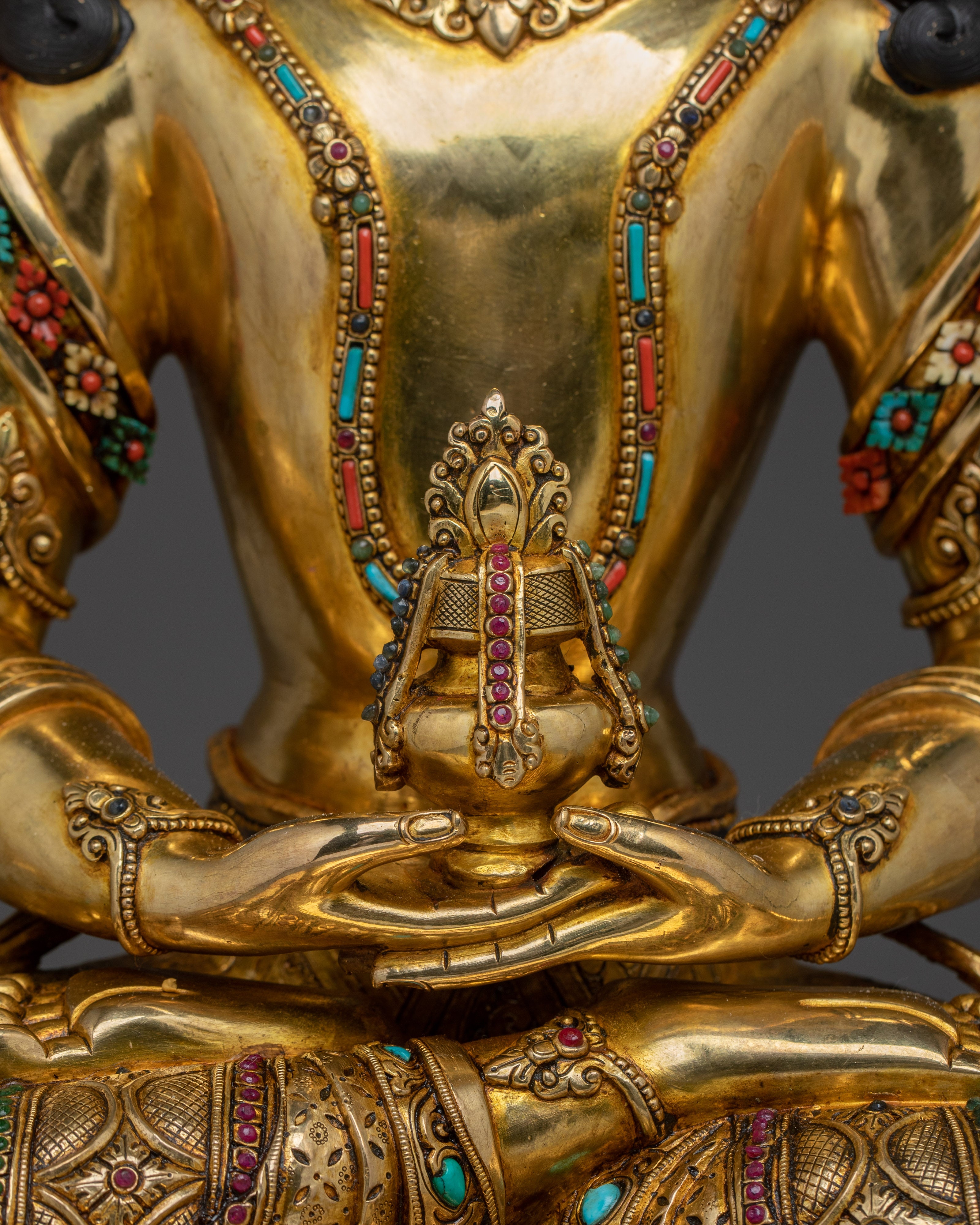 Enlightened Bodhisattva Statue Set | 24K Gold Gilded Copper Statues