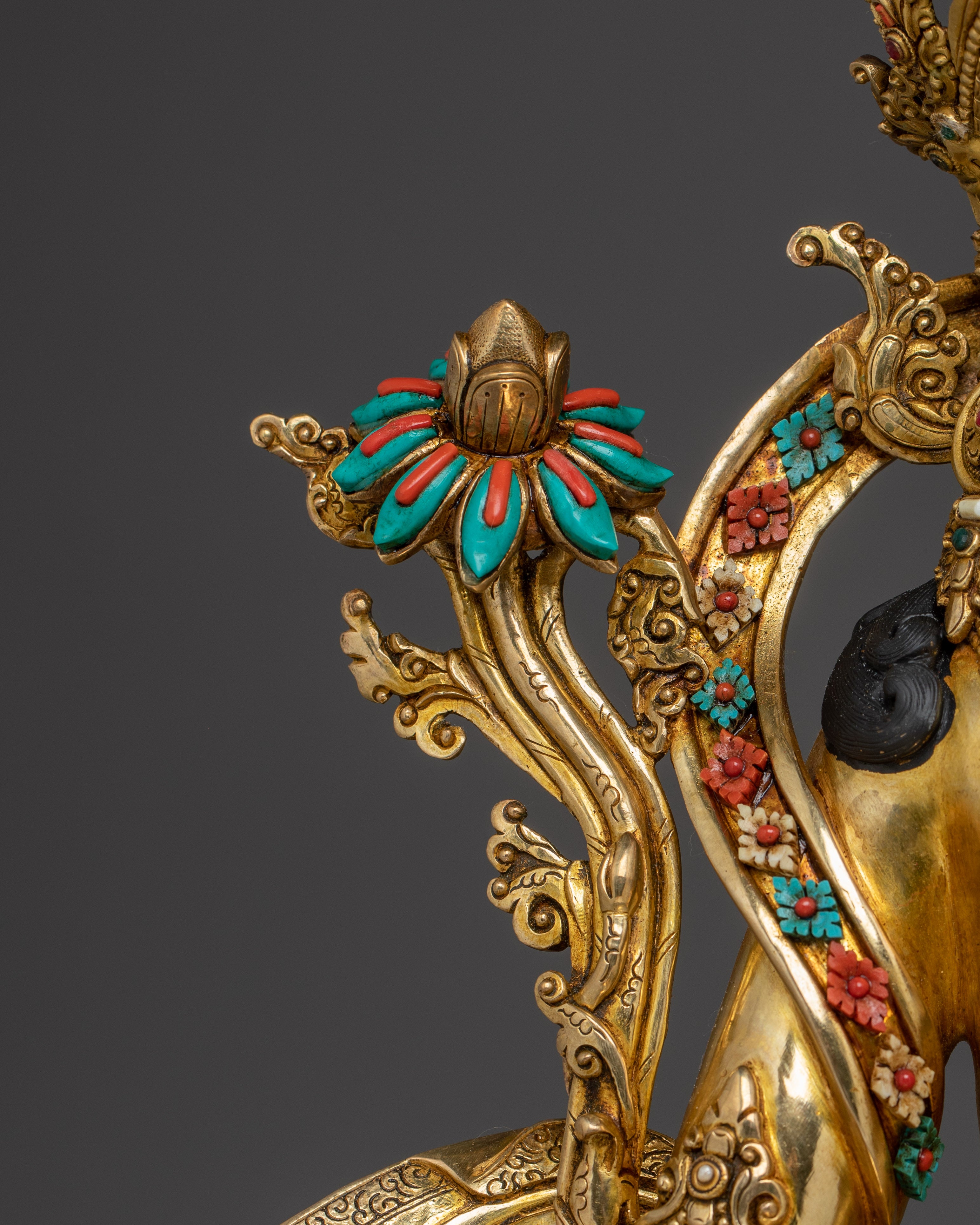 Enlightened Bodhisattva Statue Set | 24K Gold Gilded Copper Statues