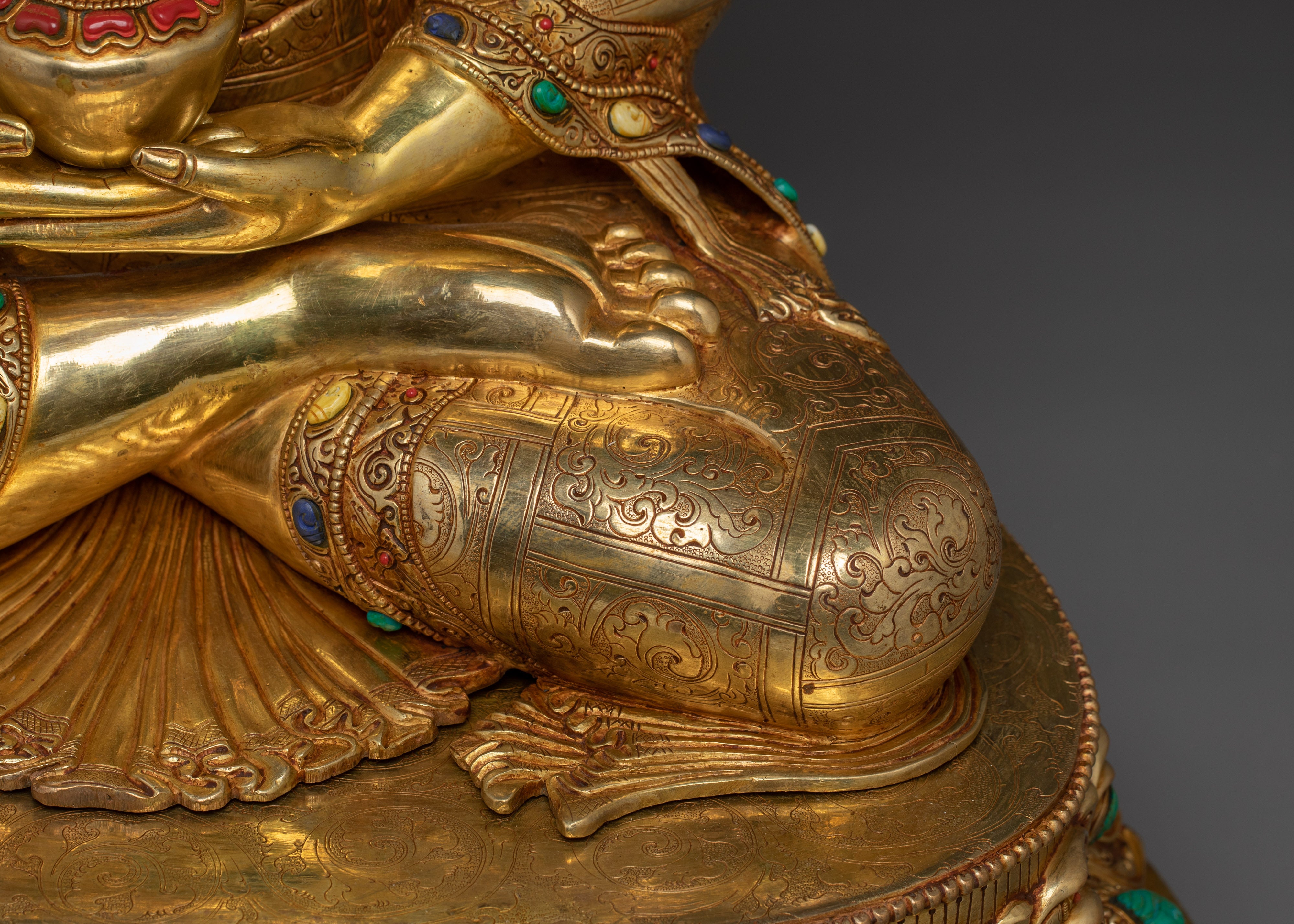 Sukhavati Ruler Amitabha Buddha Statue | Altar Decor for Meditation