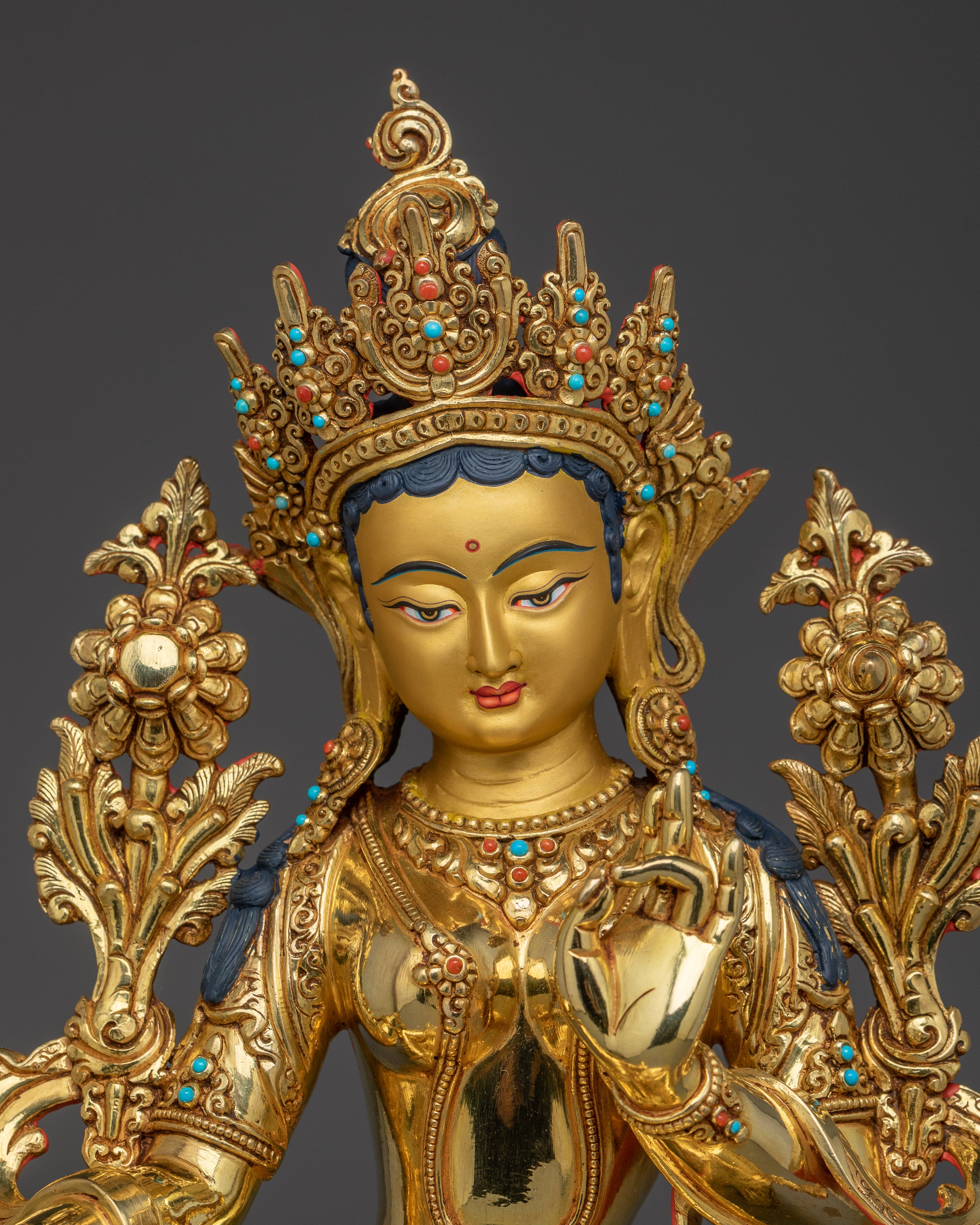 Compassionate Deity Shyama Tara Statue | Green Tara - Mother of All Buddhas
