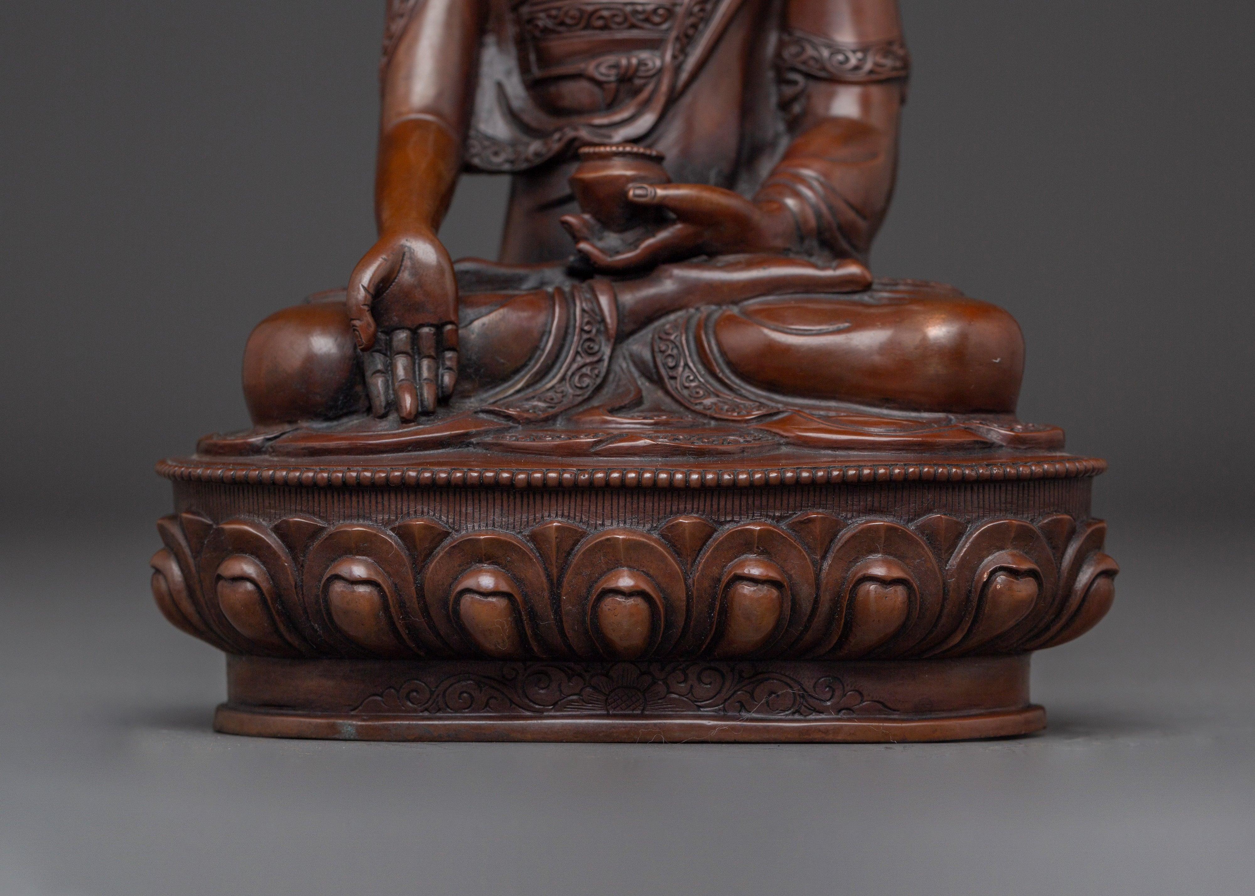 Jewel-born Buddha Ratnasambhara Statue | Oxidized Handcrafted Statue