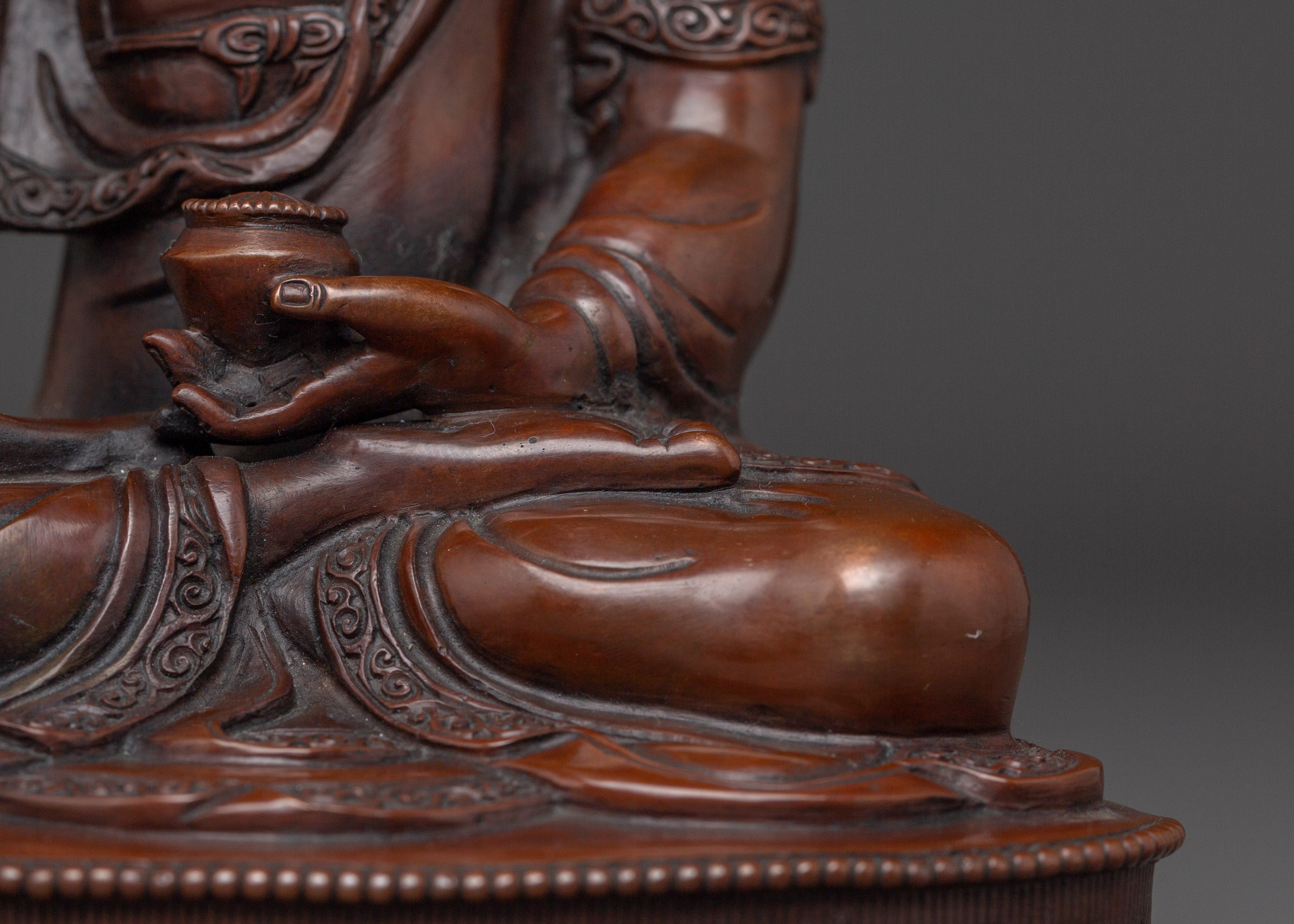 Jewel-born Buddha Ratnasambhara Statue | Oxidized Handcrafted Statue