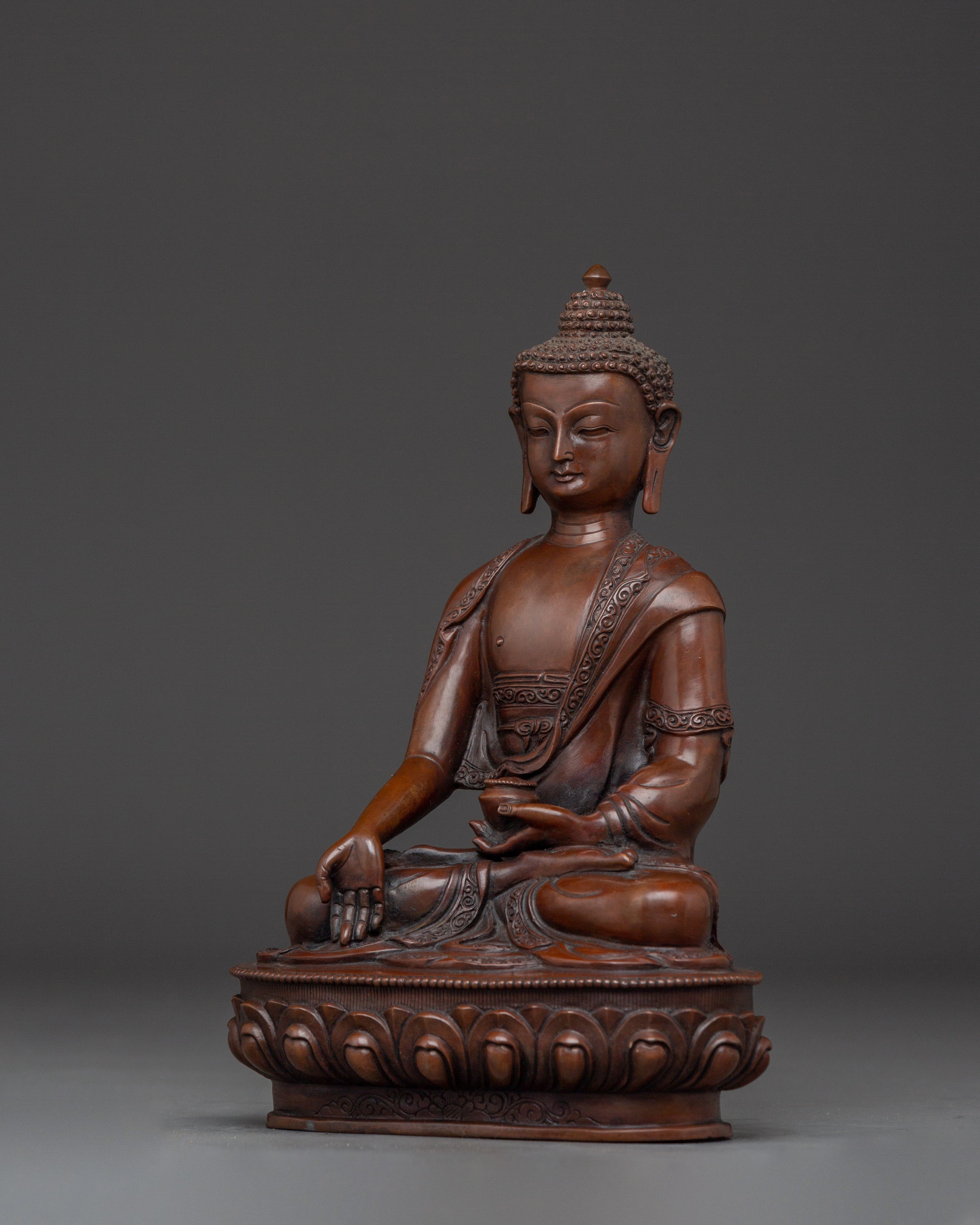 Jewel-born Buddha Ratnasambhara Statue | Oxidized Handcrafted Statue
