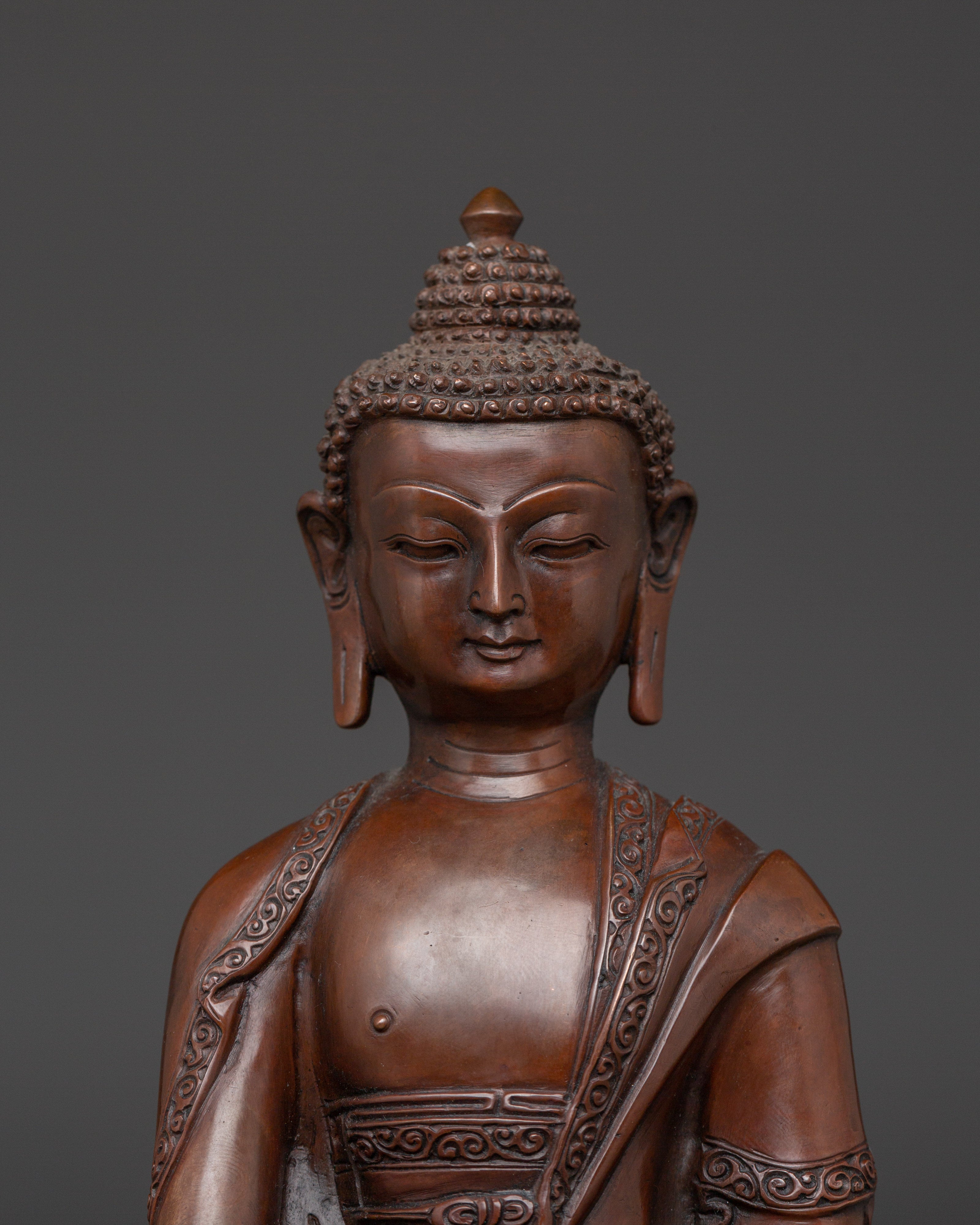 Jewel-born Buddha Ratnasambhara Statue | Oxidized Handcrafted Statue