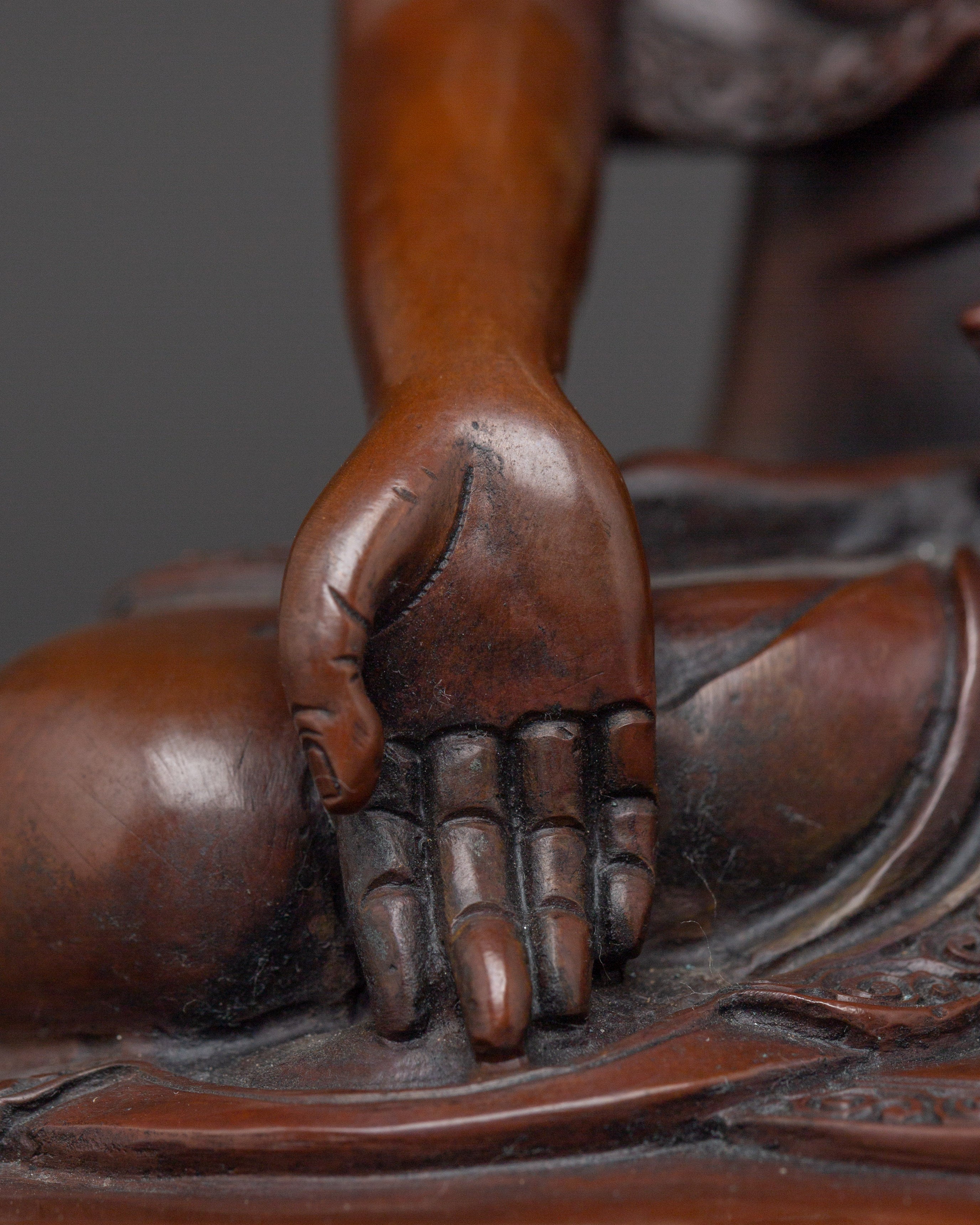 Jewel-born Buddha Ratnasambhara Statue | Oxidized Handcrafted Statue