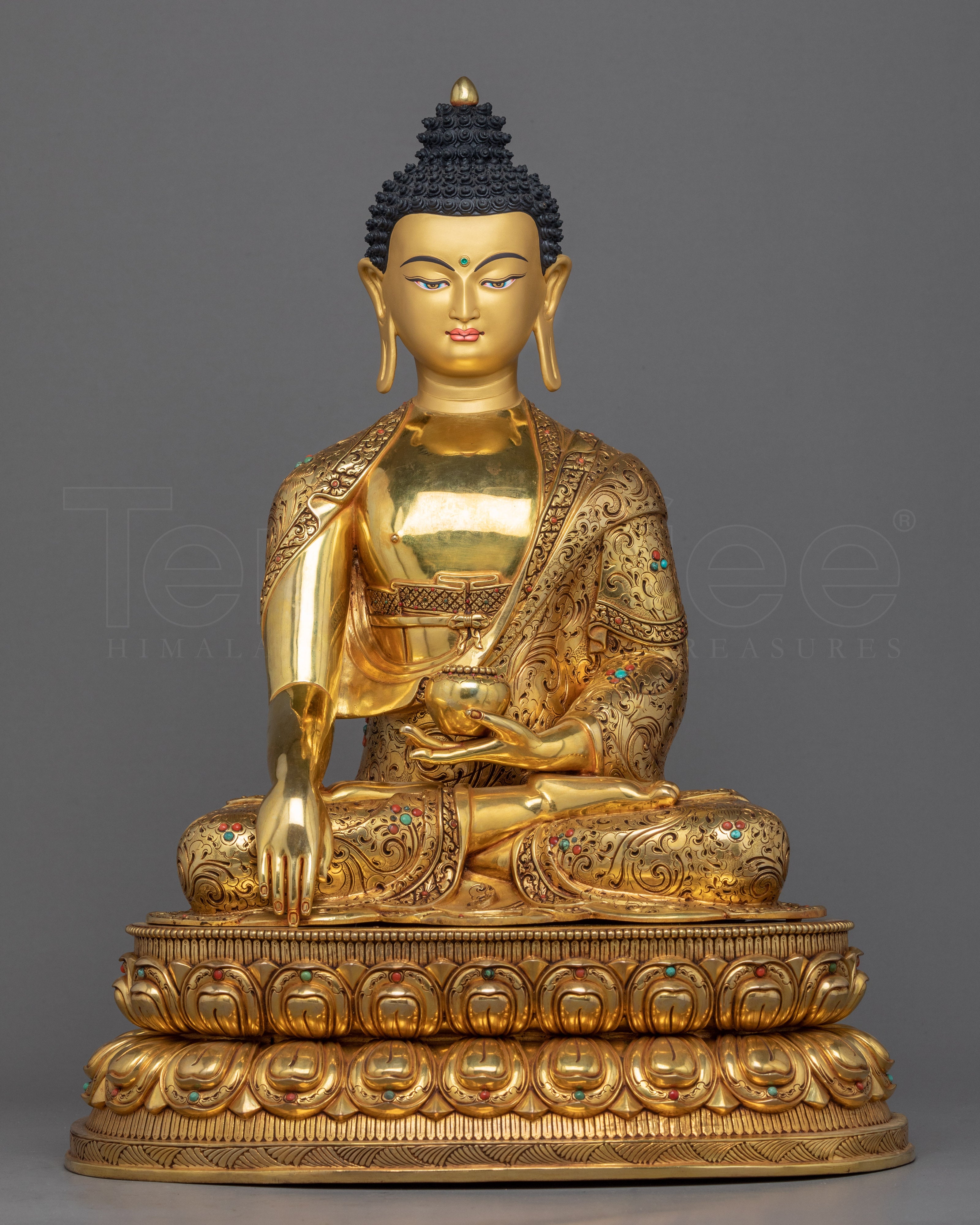 Buddha Shakyamuni Sculpture Tibet | Hand Carved Buddhist Deity