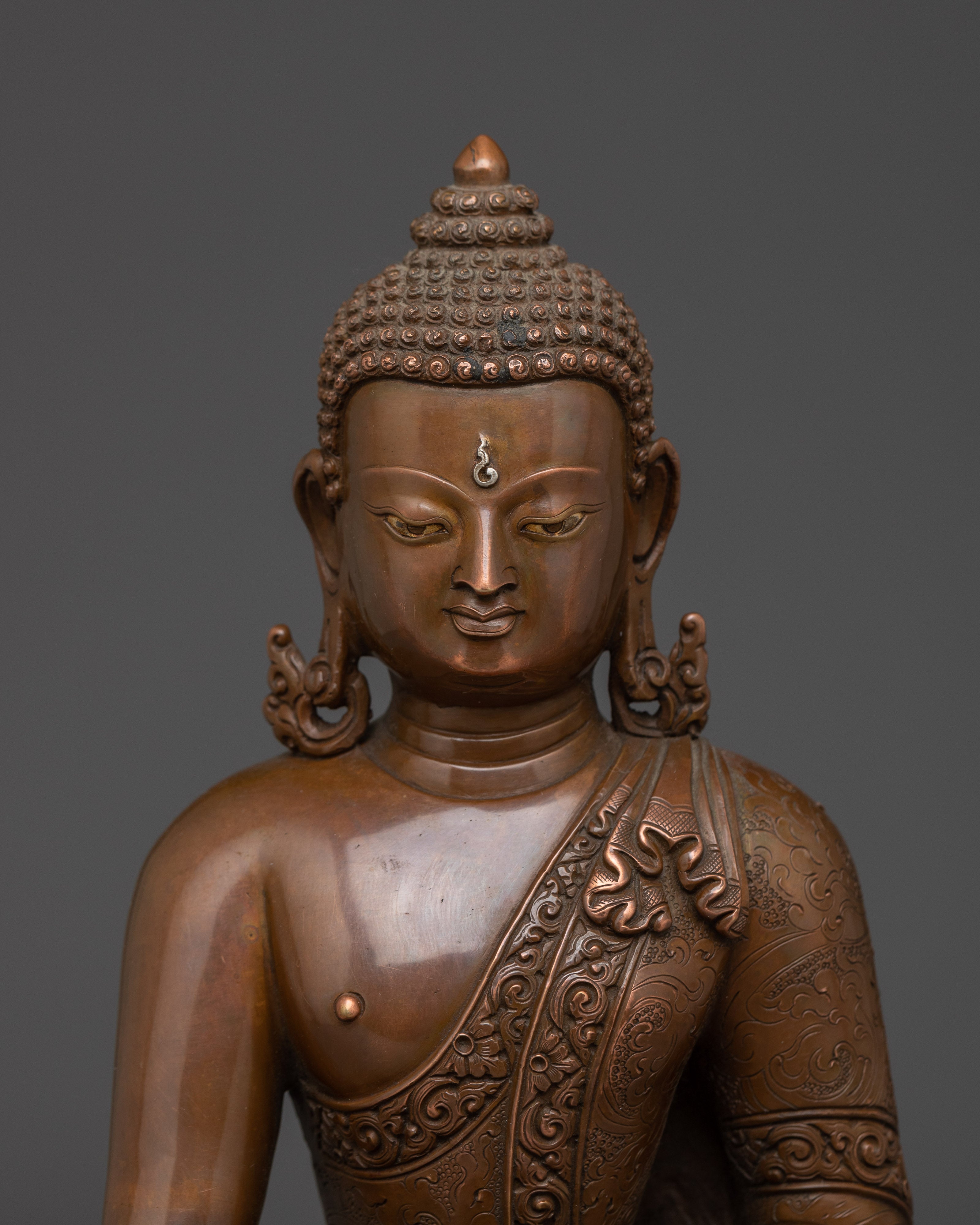Chocolate Oxidized Shakyamuni buddha Statue | Gautama Buddha Artwork