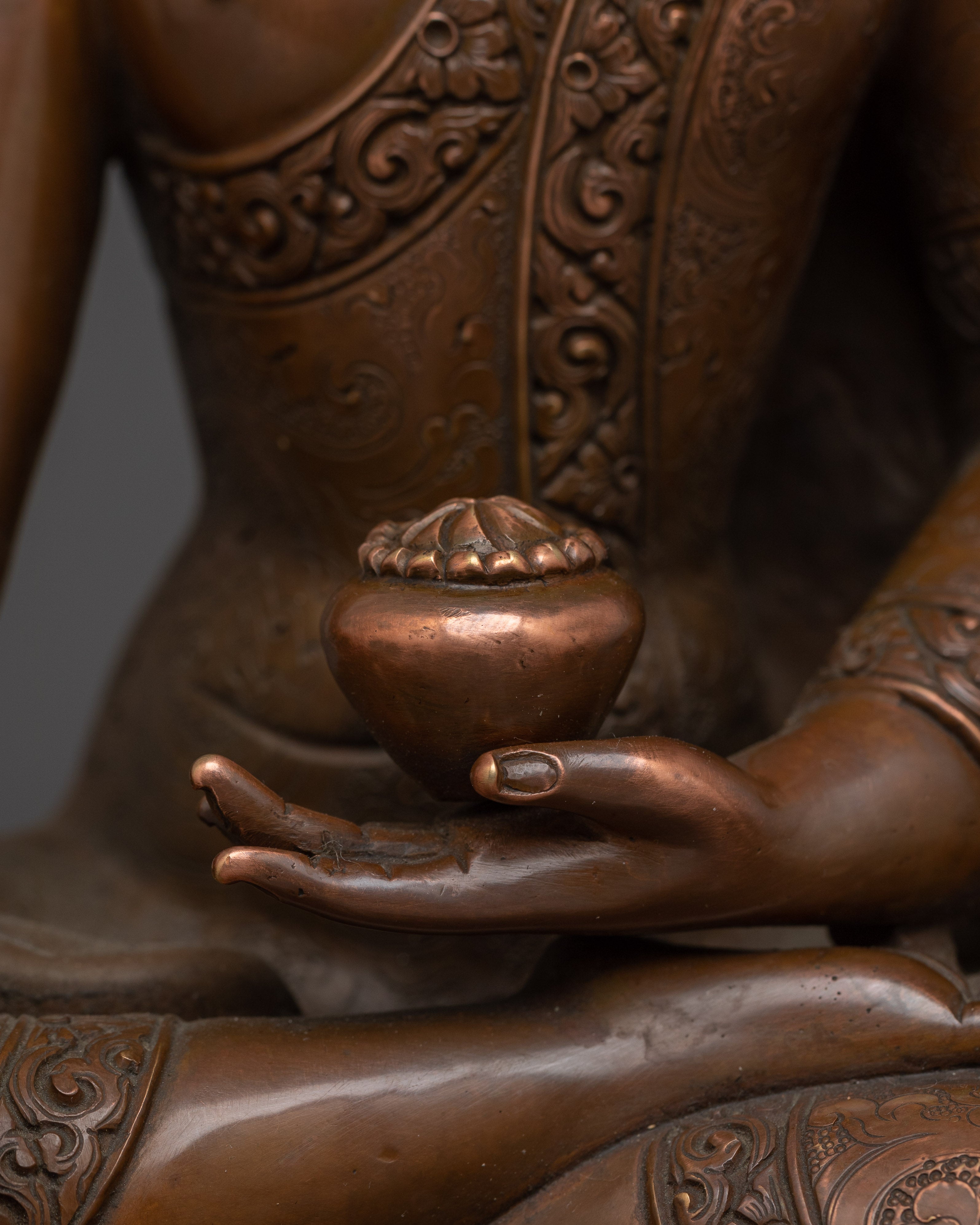Chocolate Oxidized Shakyamuni buddha Statue | Gautama Buddha Artwork