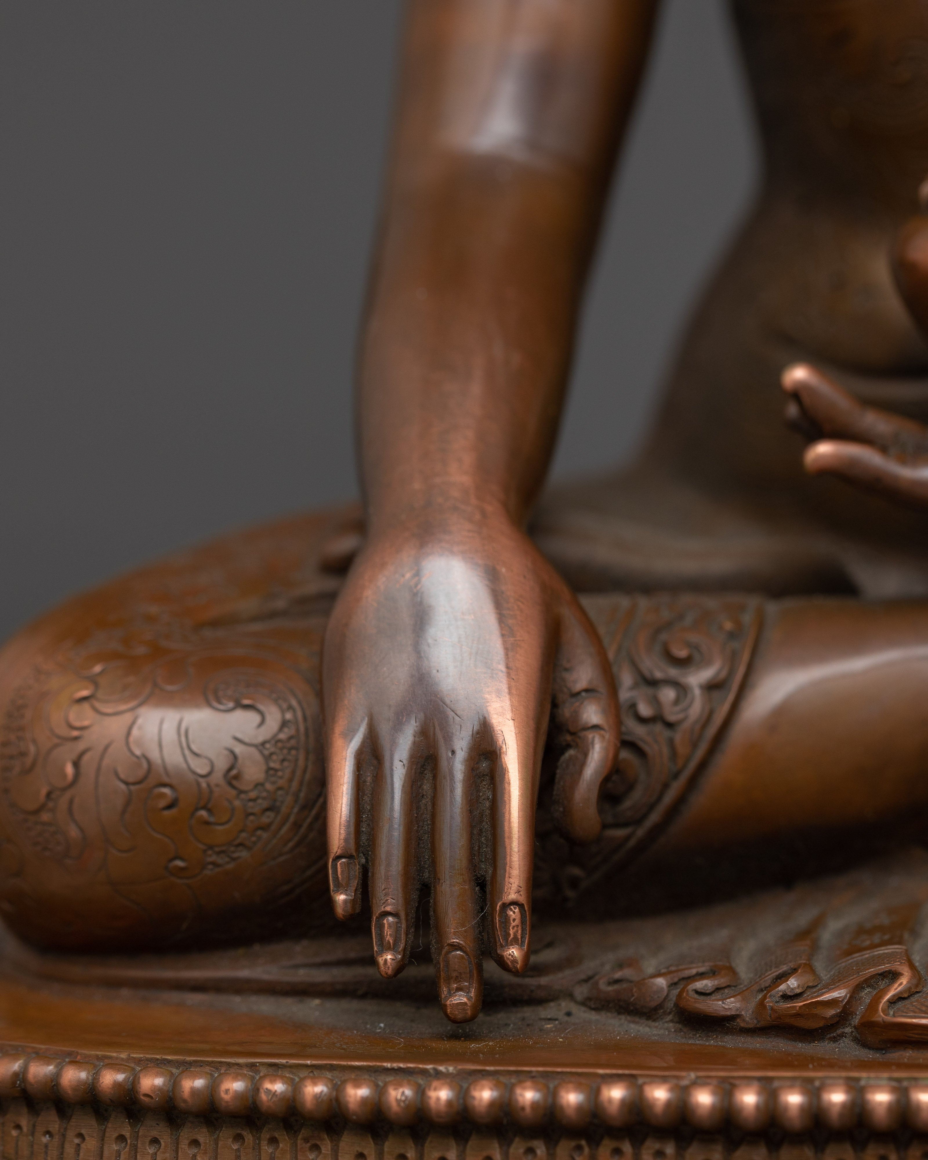 Chocolate Oxidized Shakyamuni buddha Statue | Gautama Buddha Artwork