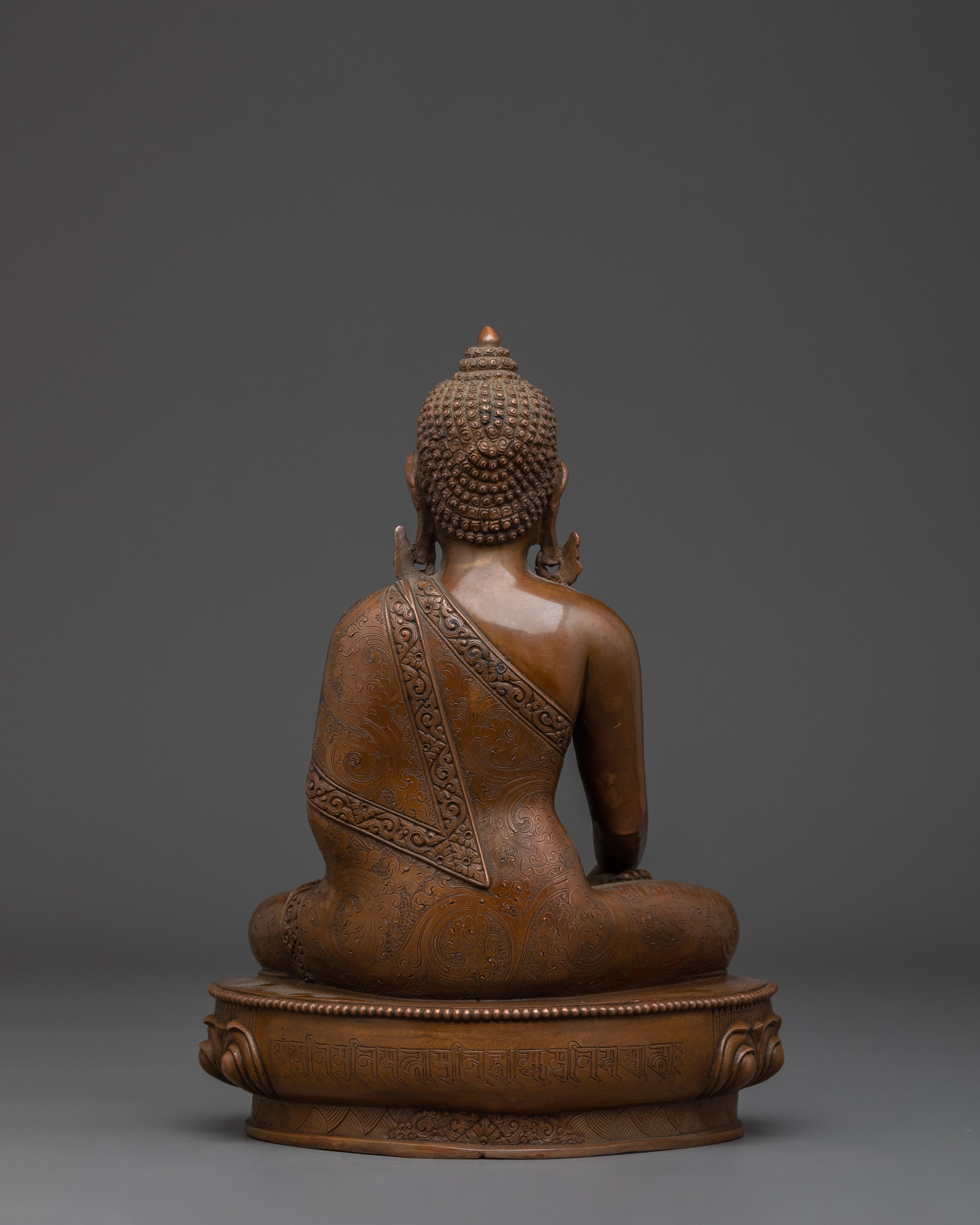 Chocolate Oxidized Shakyamuni buddha Statue | Gautama Buddha Artwork
