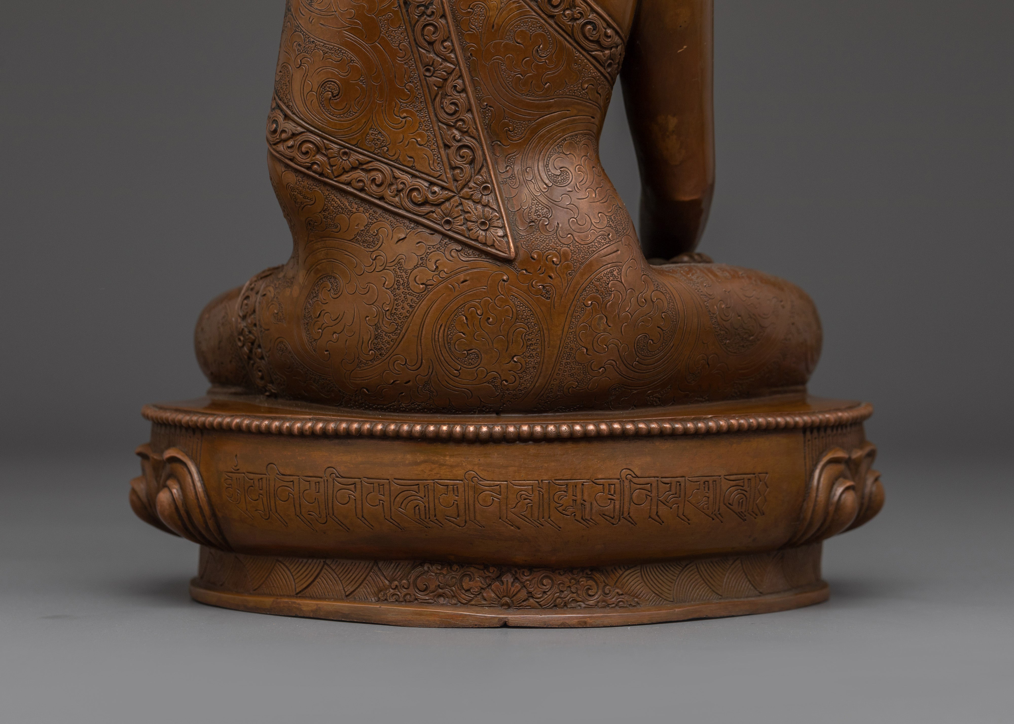 Chocolate Oxidized Shakyamuni buddha Statue | Gautama Buddha Artwork