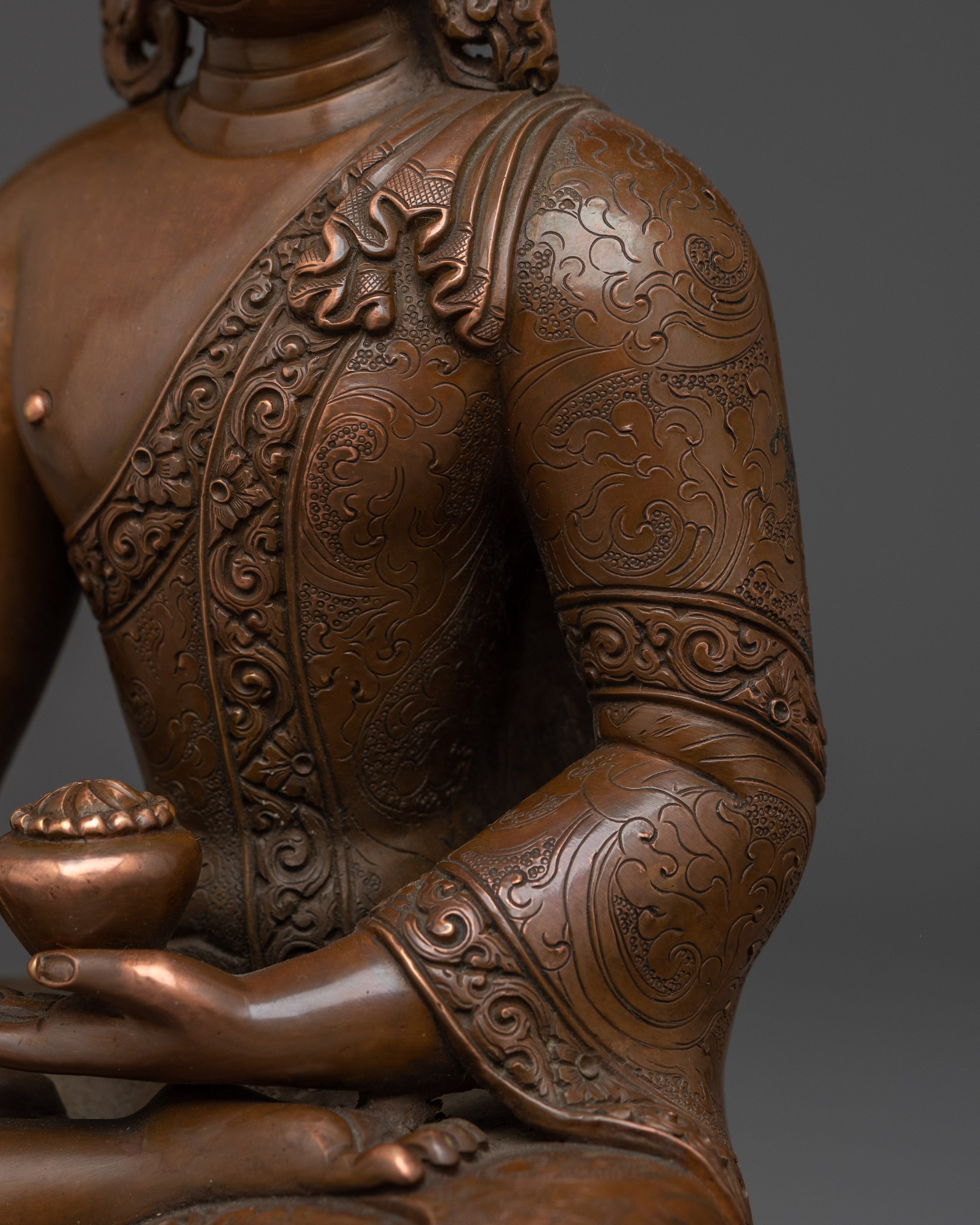 Chocolate Oxidized Shakyamuni buddha Statue | Gautama Buddha Artwork