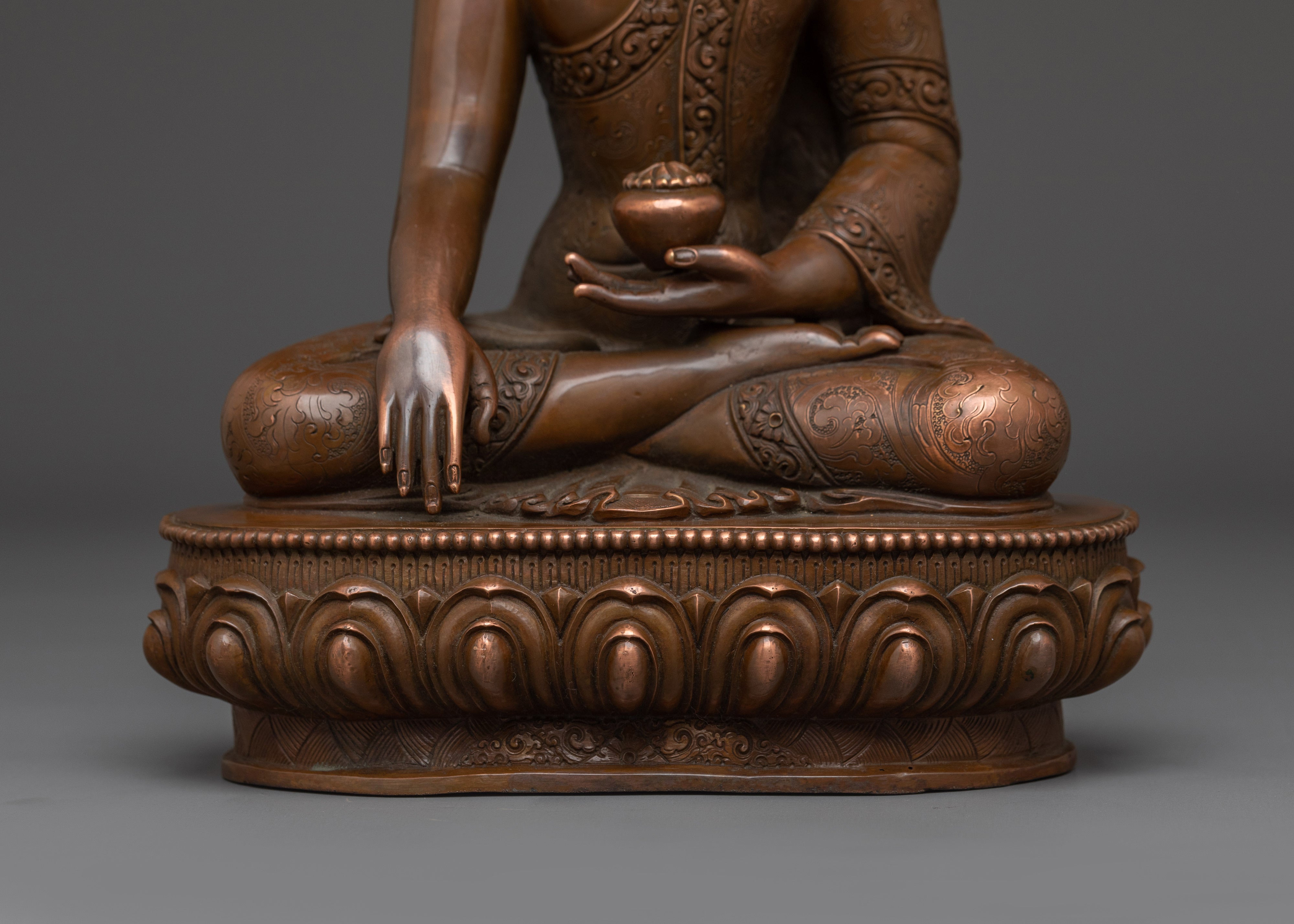 Chocolate Oxidized Shakyamuni buddha Statue | Gautama Buddha Artwork