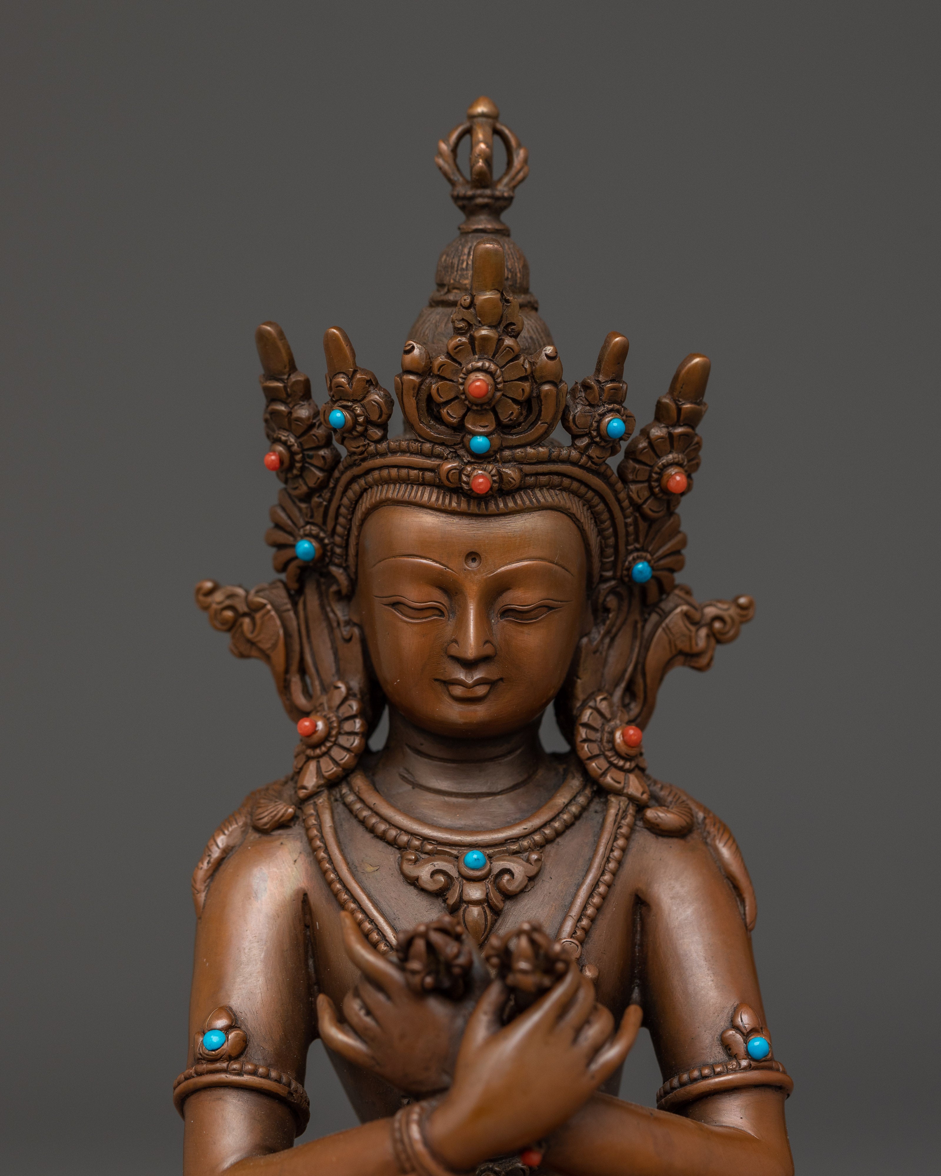 Oxidized Vajrdhara Statue | Dorje Chang - Primordial Buddha