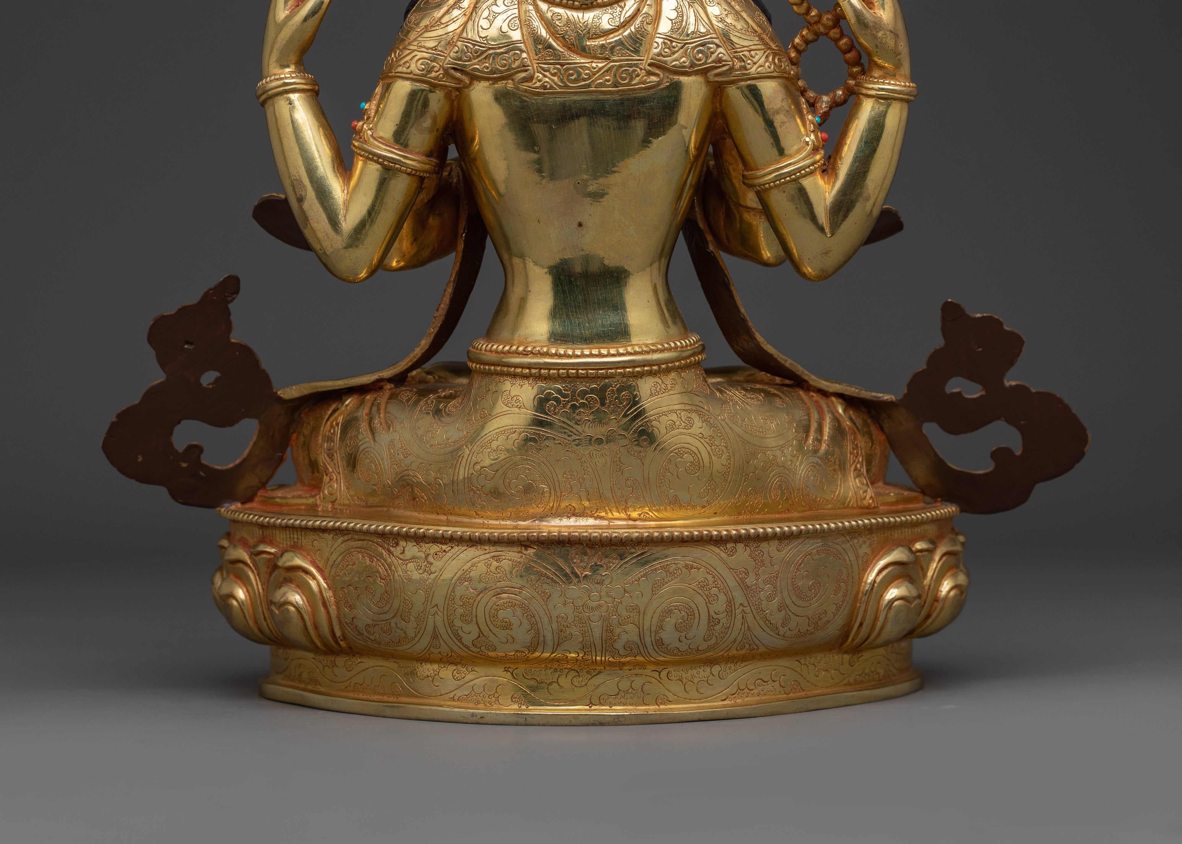 Compassion Lord Chenrezig Statue | Avalokiteshvara Serene Figurine