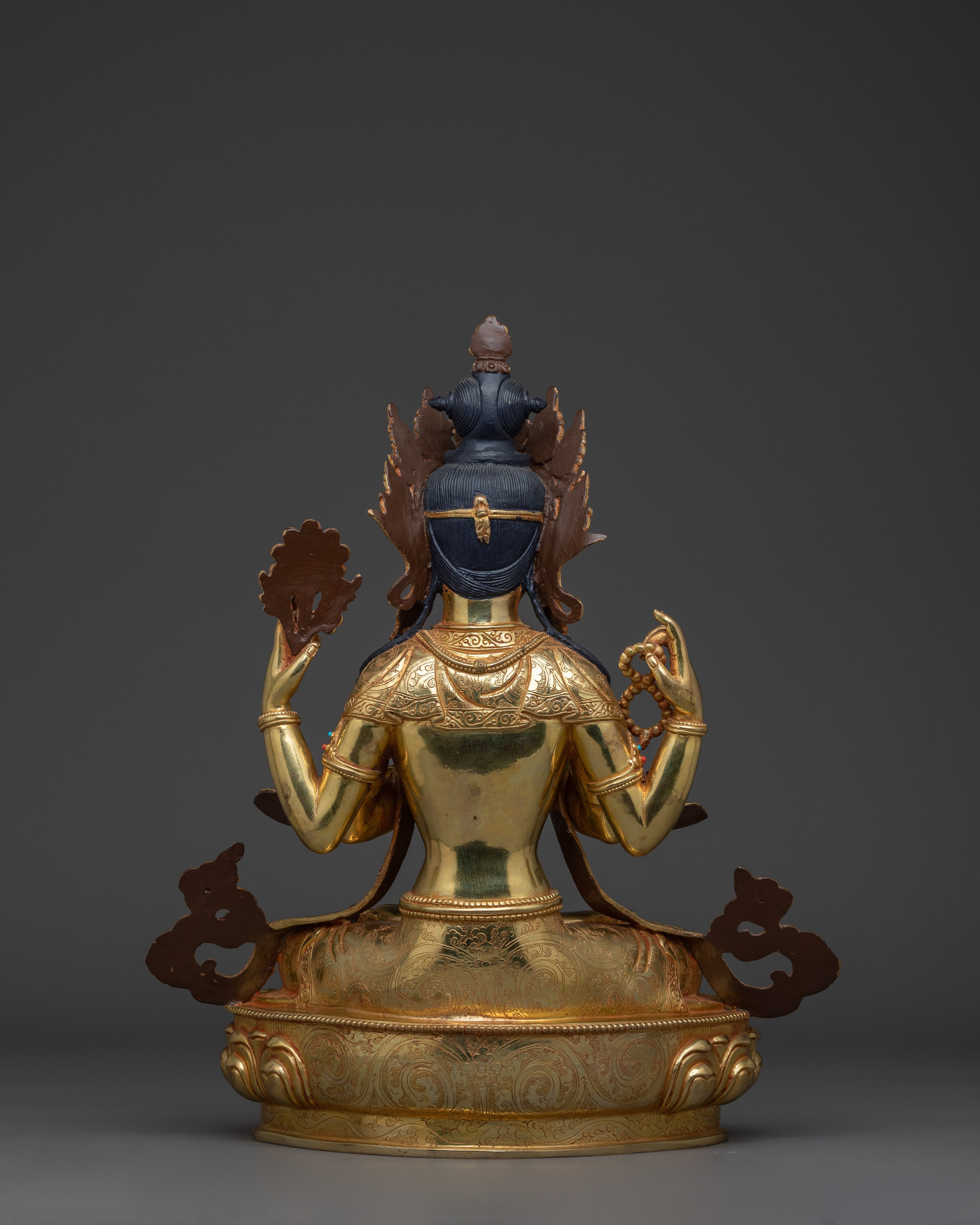 Compassion Lord Chenrezig Statue | Avalokiteshvara Serene Figurine