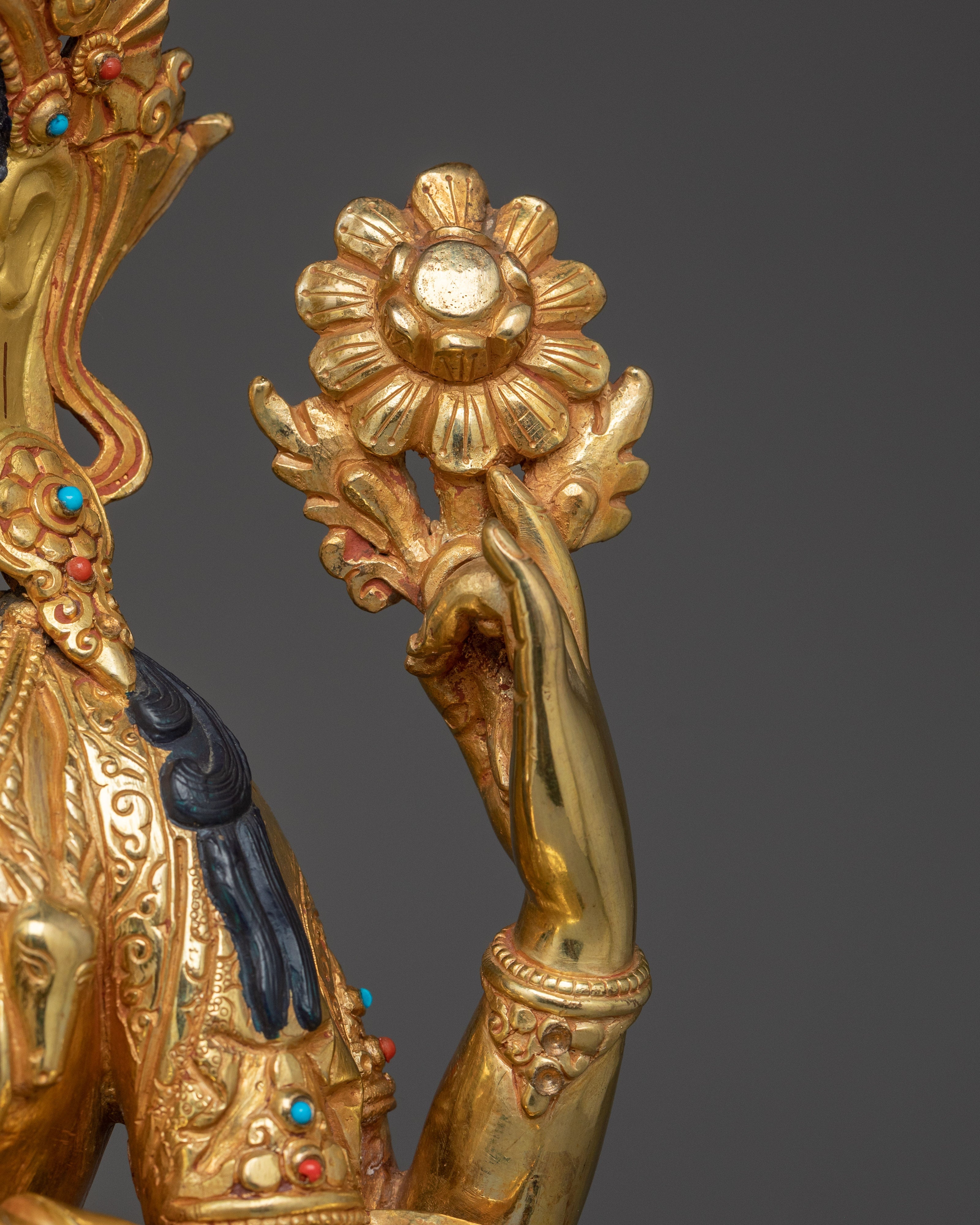 Compassion Lord Chenrezig Statue | Avalokiteshvara Serene Figurine