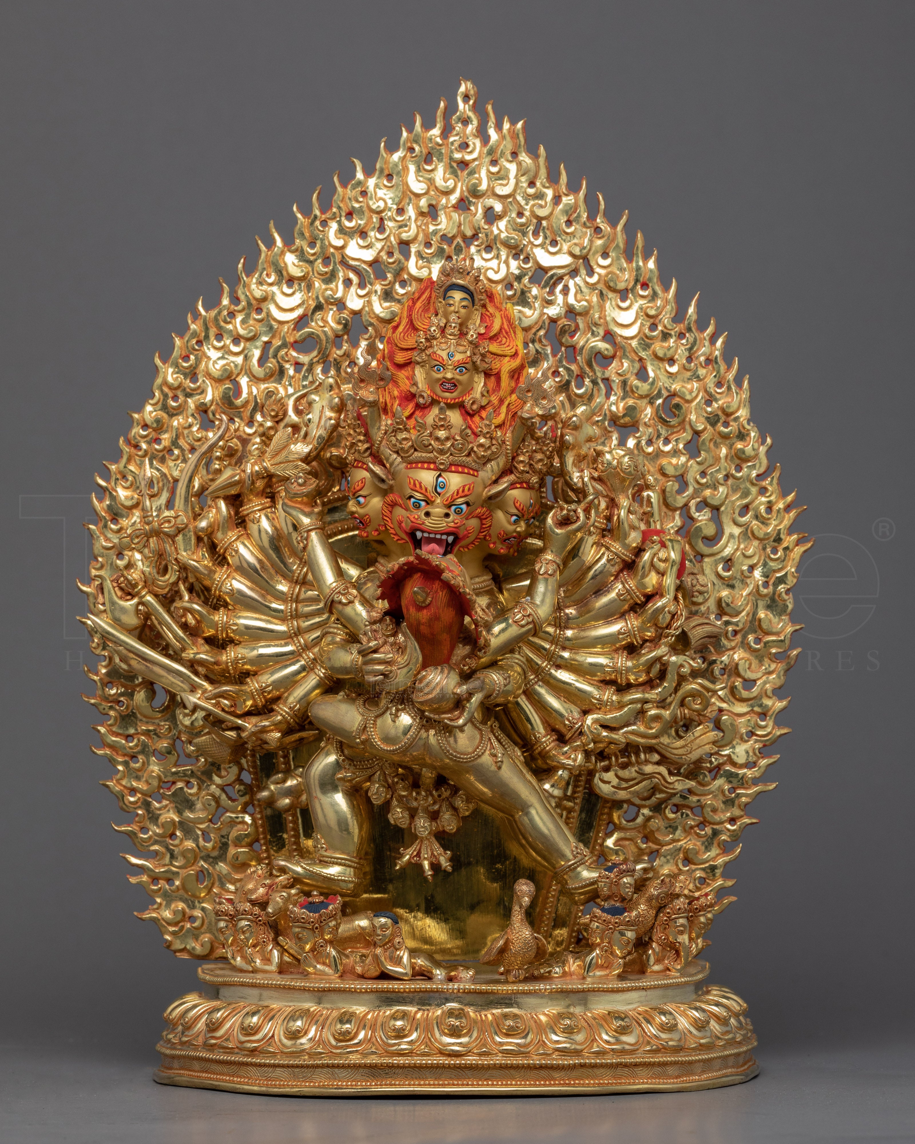 Yamantaka with consort Statue | Handcrafted Buddhist Scuplture