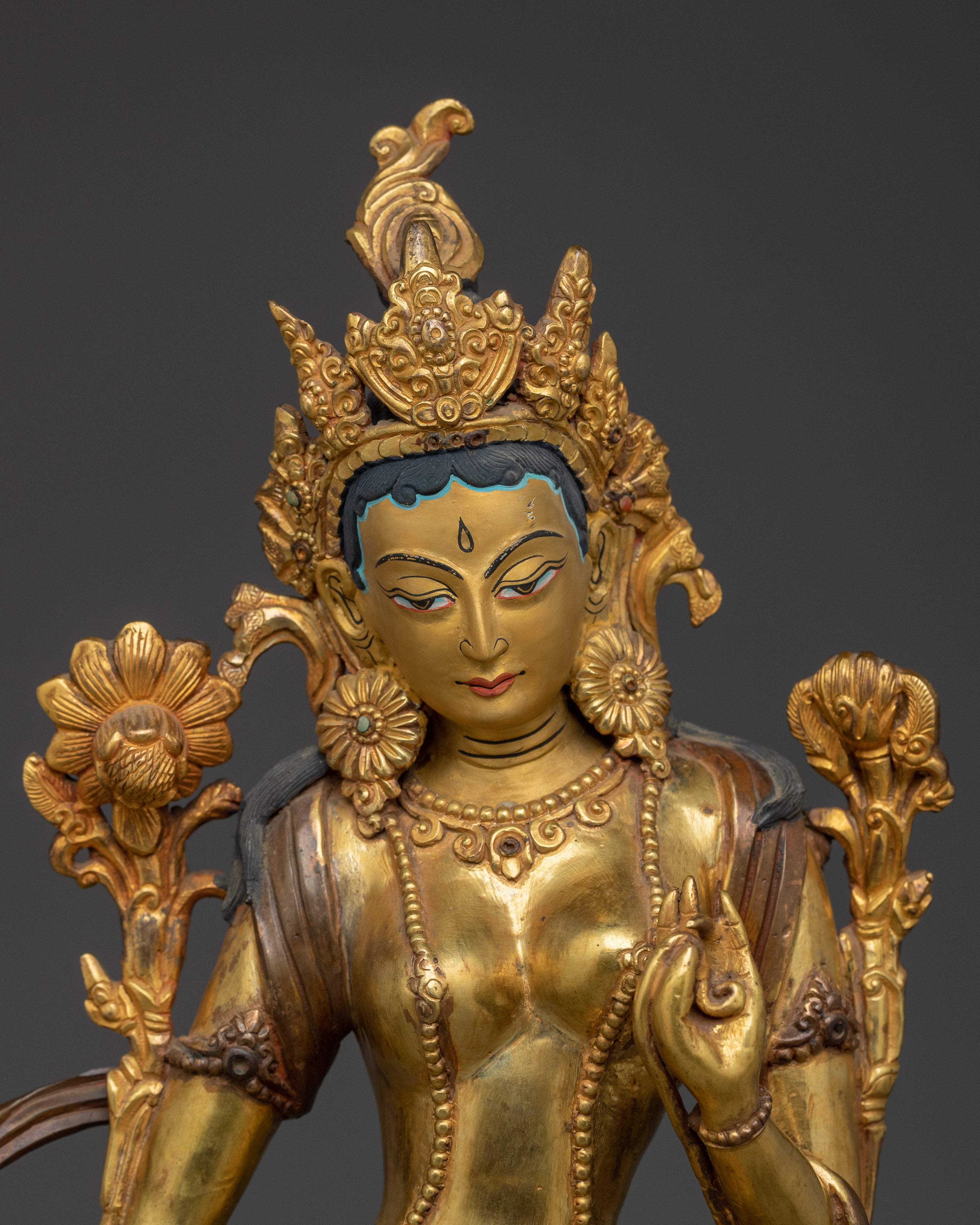 Himalayan Standing Tara Statue | Compassionate Tibetan Deity