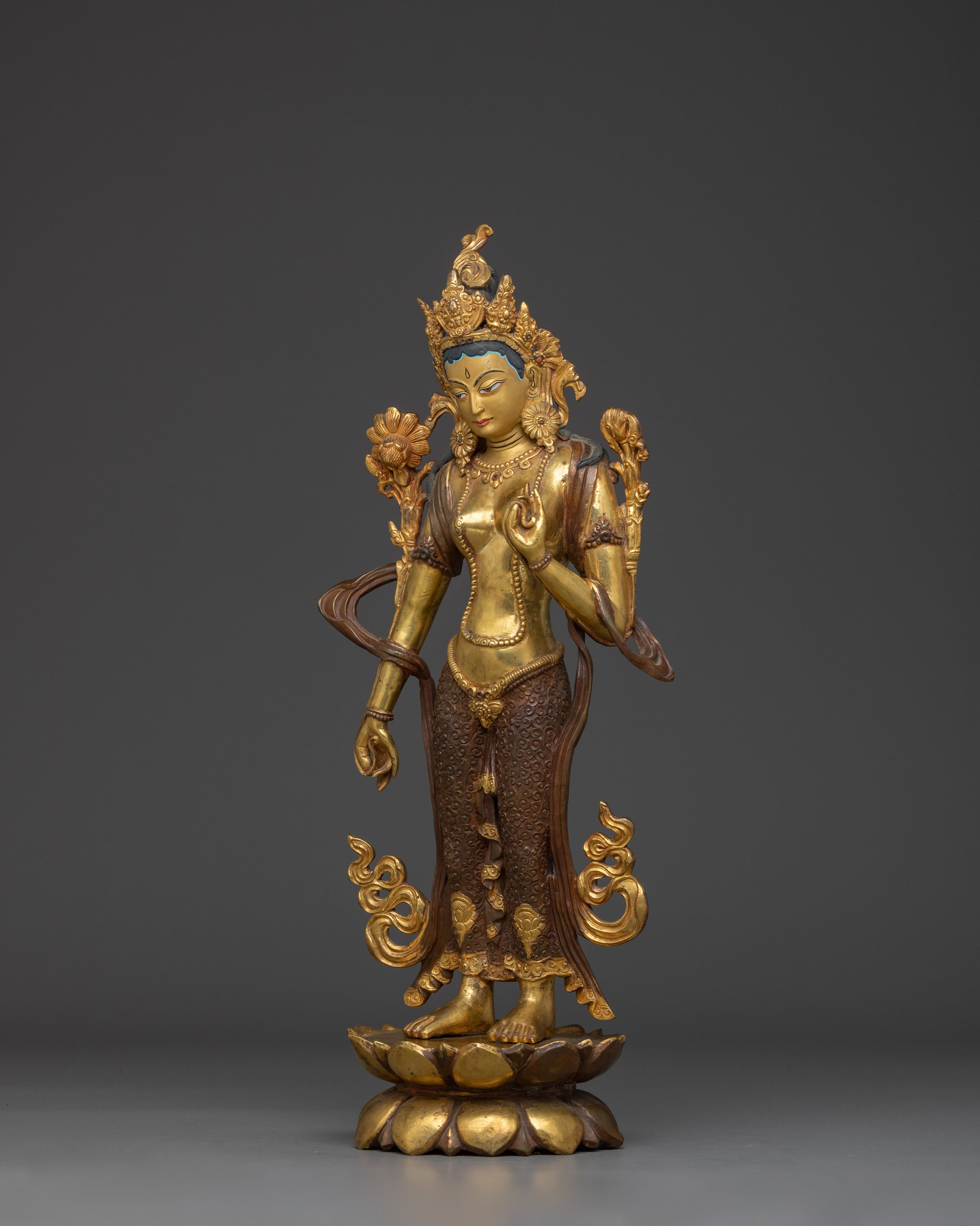Himalayan Standing Tara Statue | Compassionate Tibetan Deity