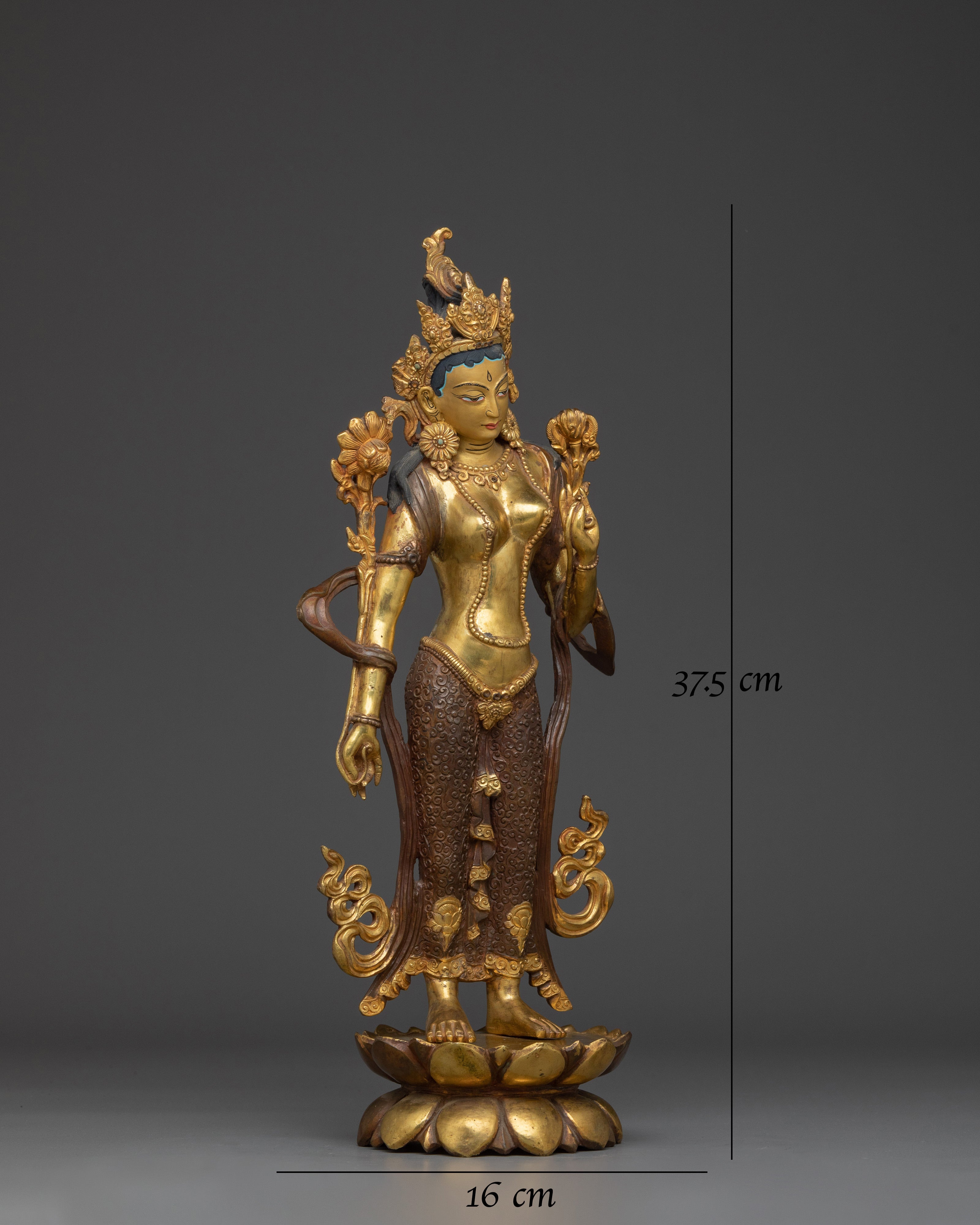 Himalayan Standing Tara Statue | Compassionate Tibetan Deity