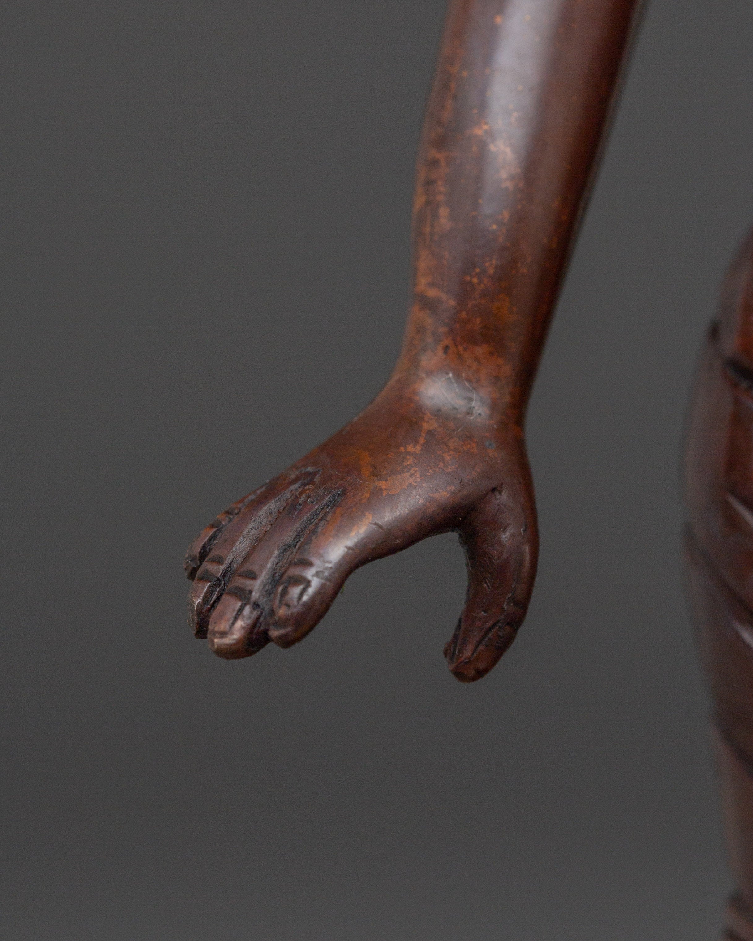 Standing Buddha Holding a Calf Statue | Unique Buddhist Statue