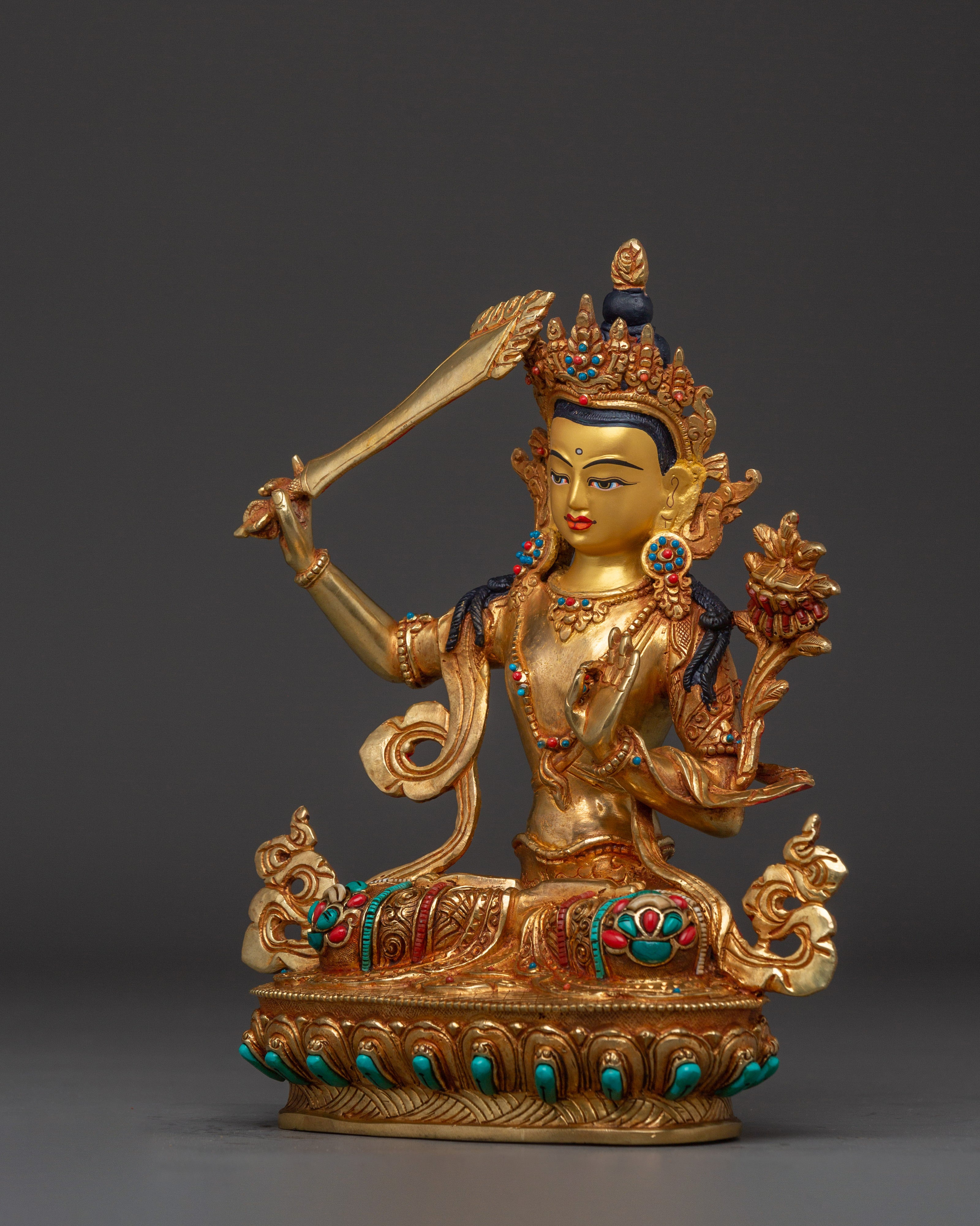 Tibetan Sculpture of Manjushri | Clarity of Mind