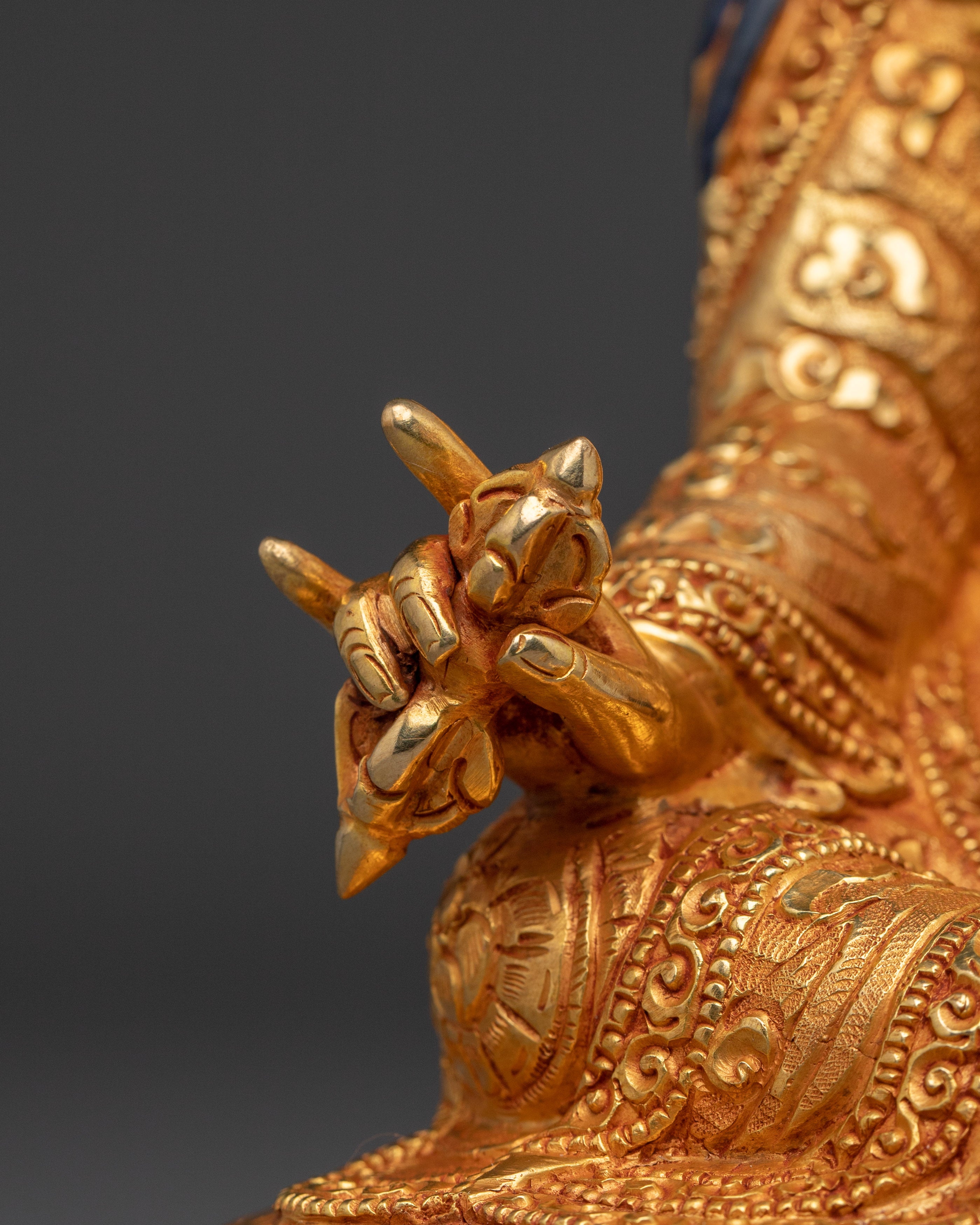 Handmade Statue of Guru Rinpoche With Khatvanga | Also known as Padmasambhava