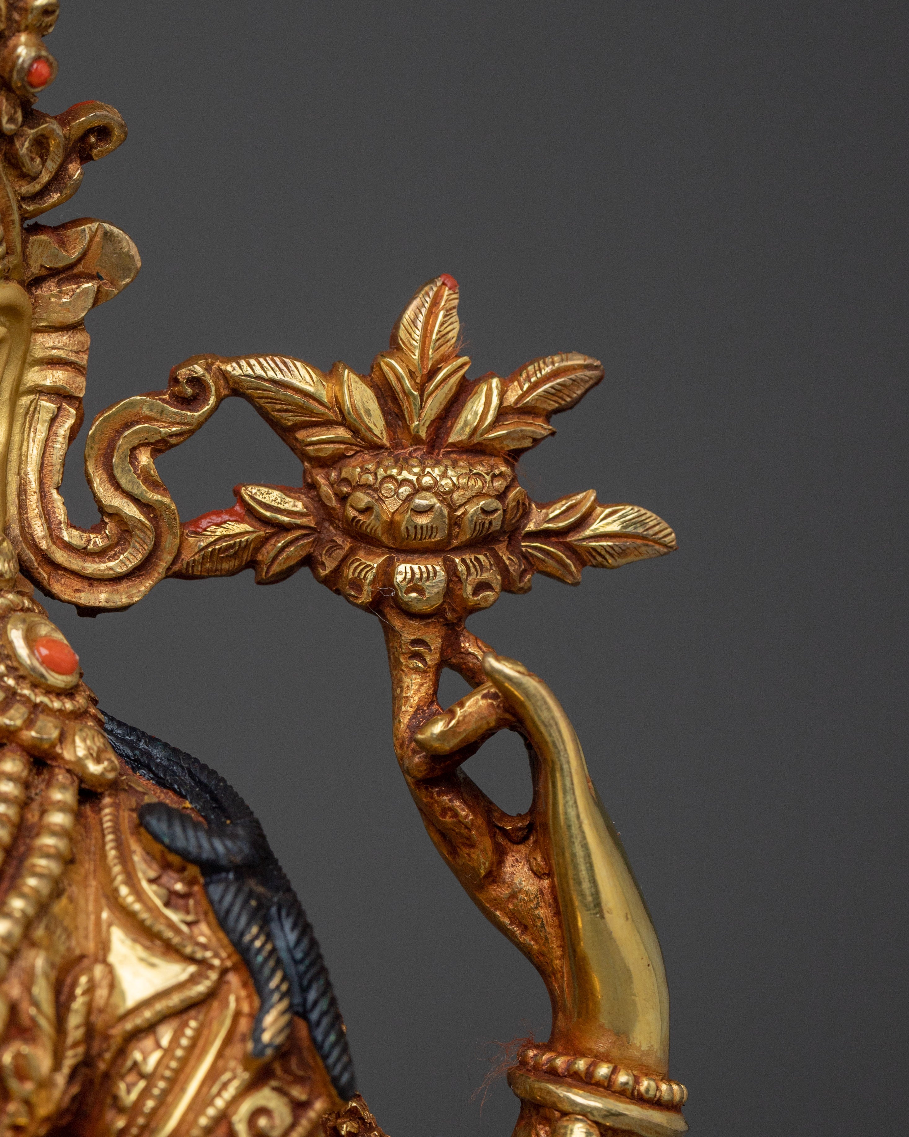 Nepalese Chenrezig Statue | Bodhisattva Art for Altar Decor