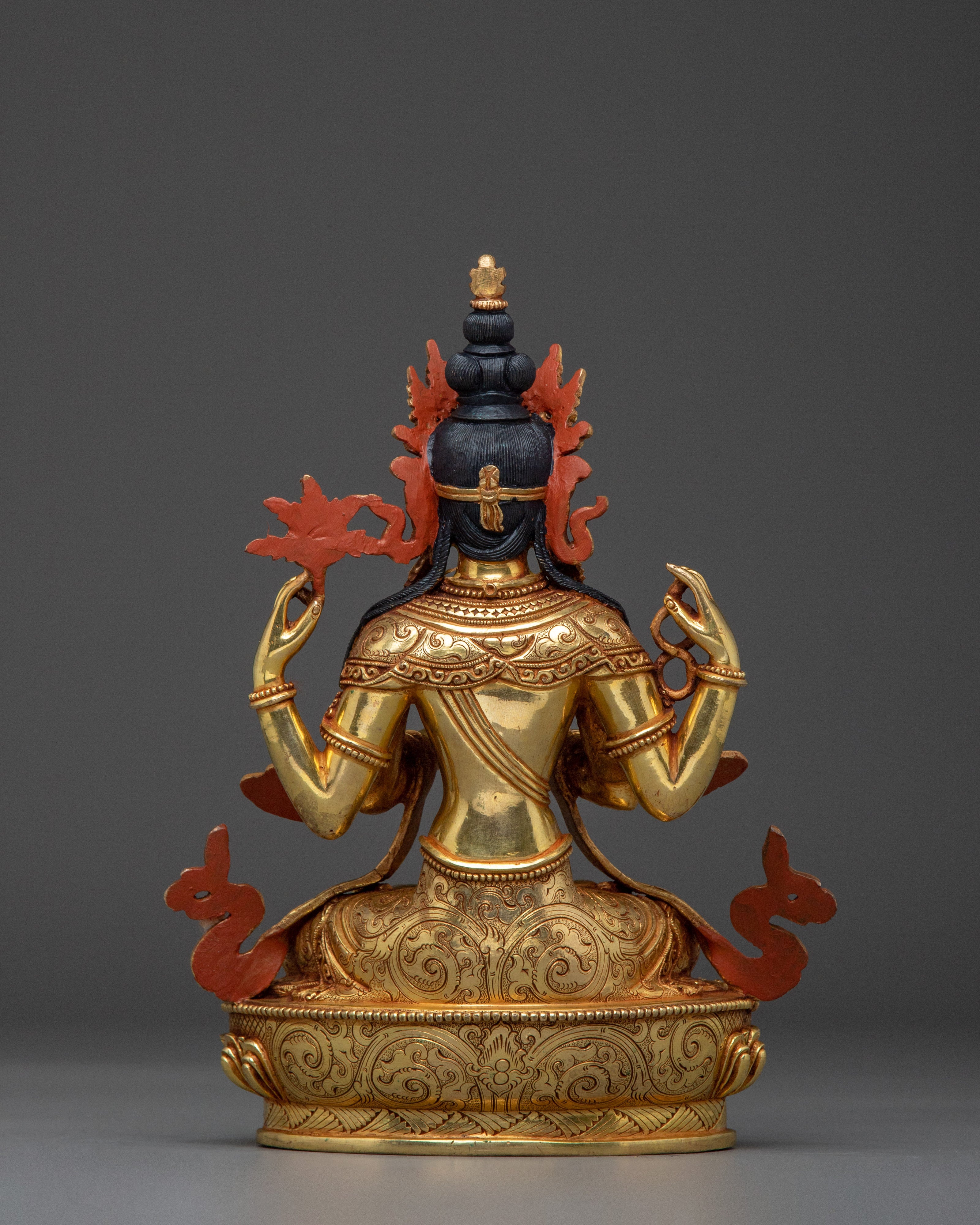 Nepalese Chenrezig Statue | Bodhisattva Art for Altar Decor