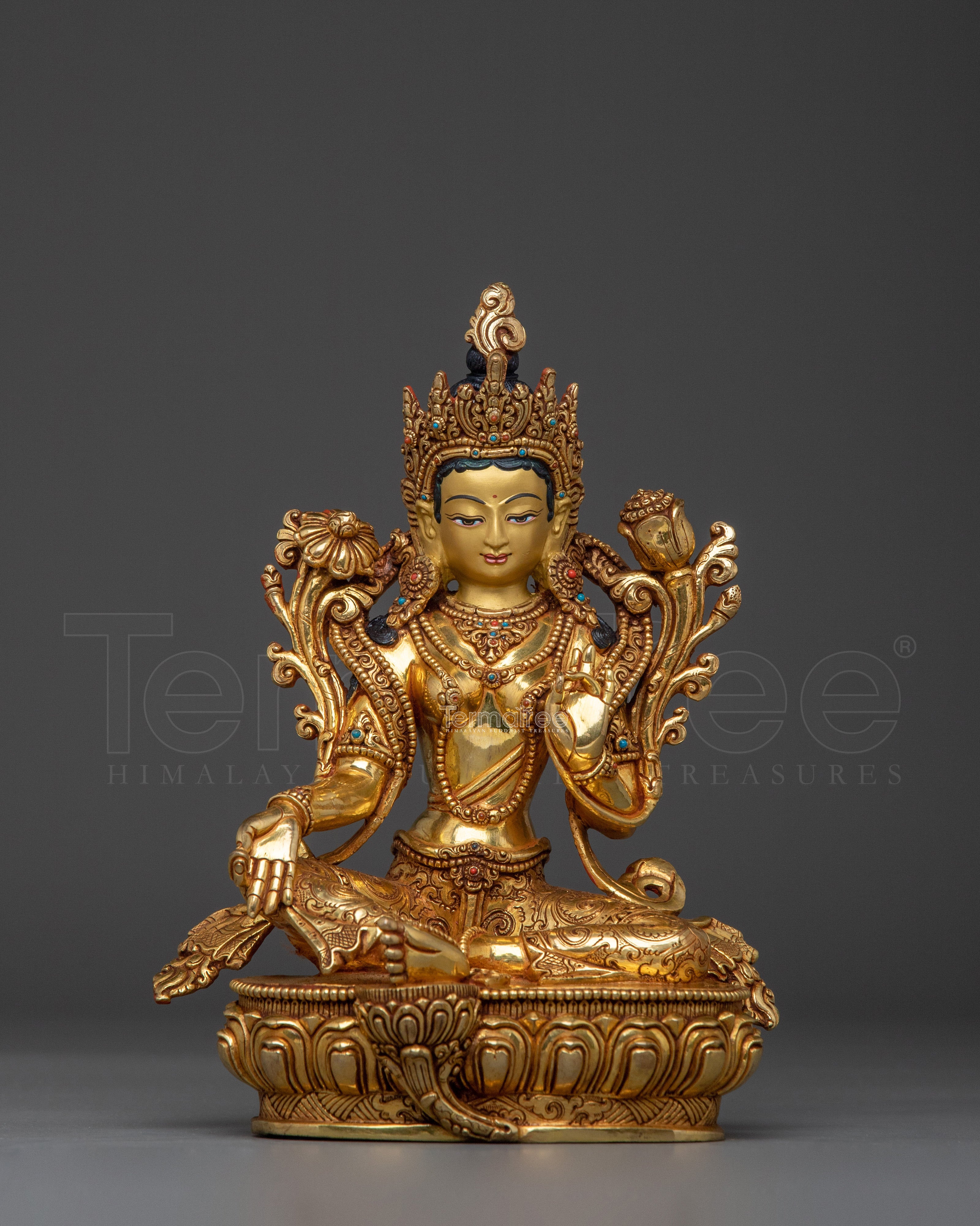 Divine Shayma Tara Statue | Green Tara - Mother of All Buddhas
