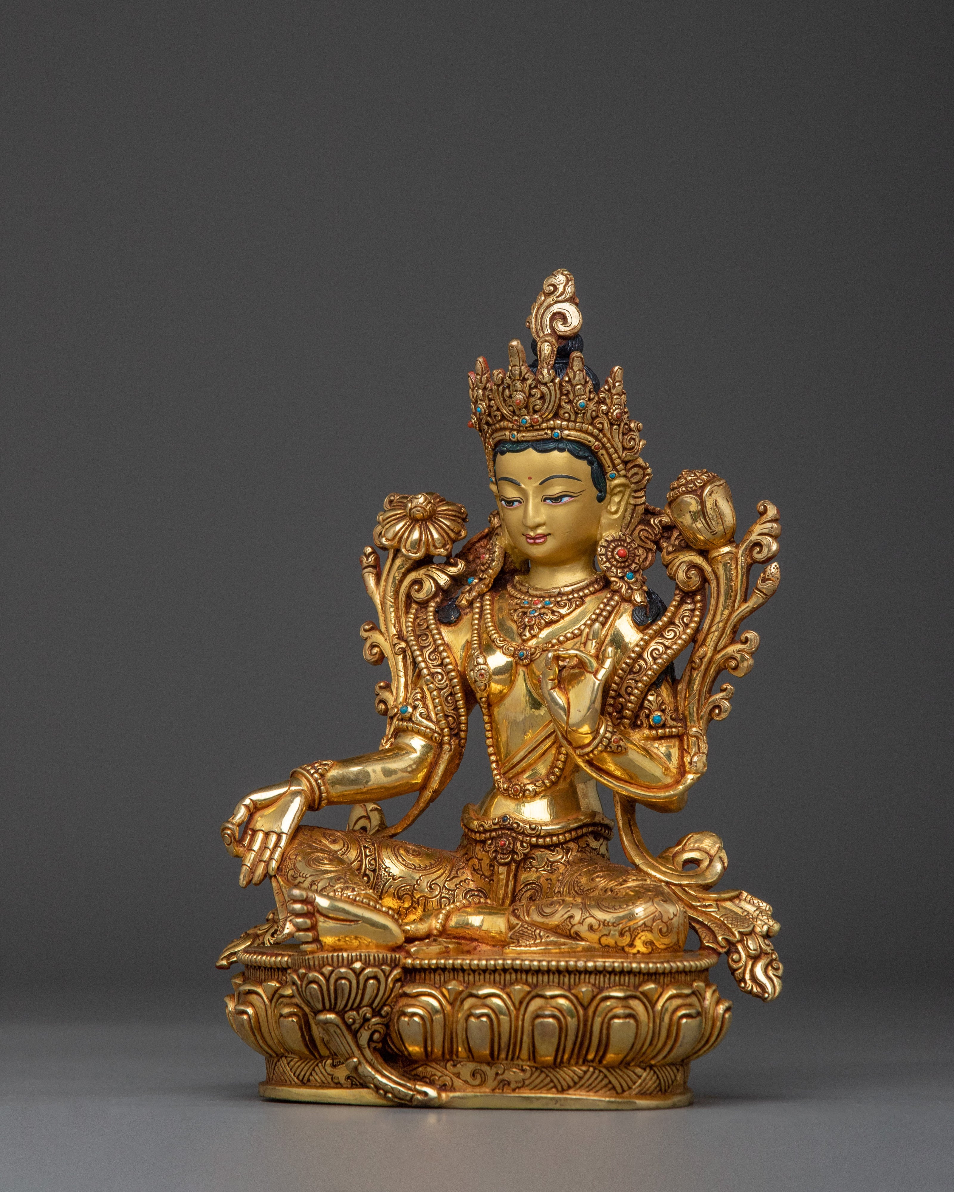 Divine Shayma Tara Statue | Green Tara - Mother of All Buddhas