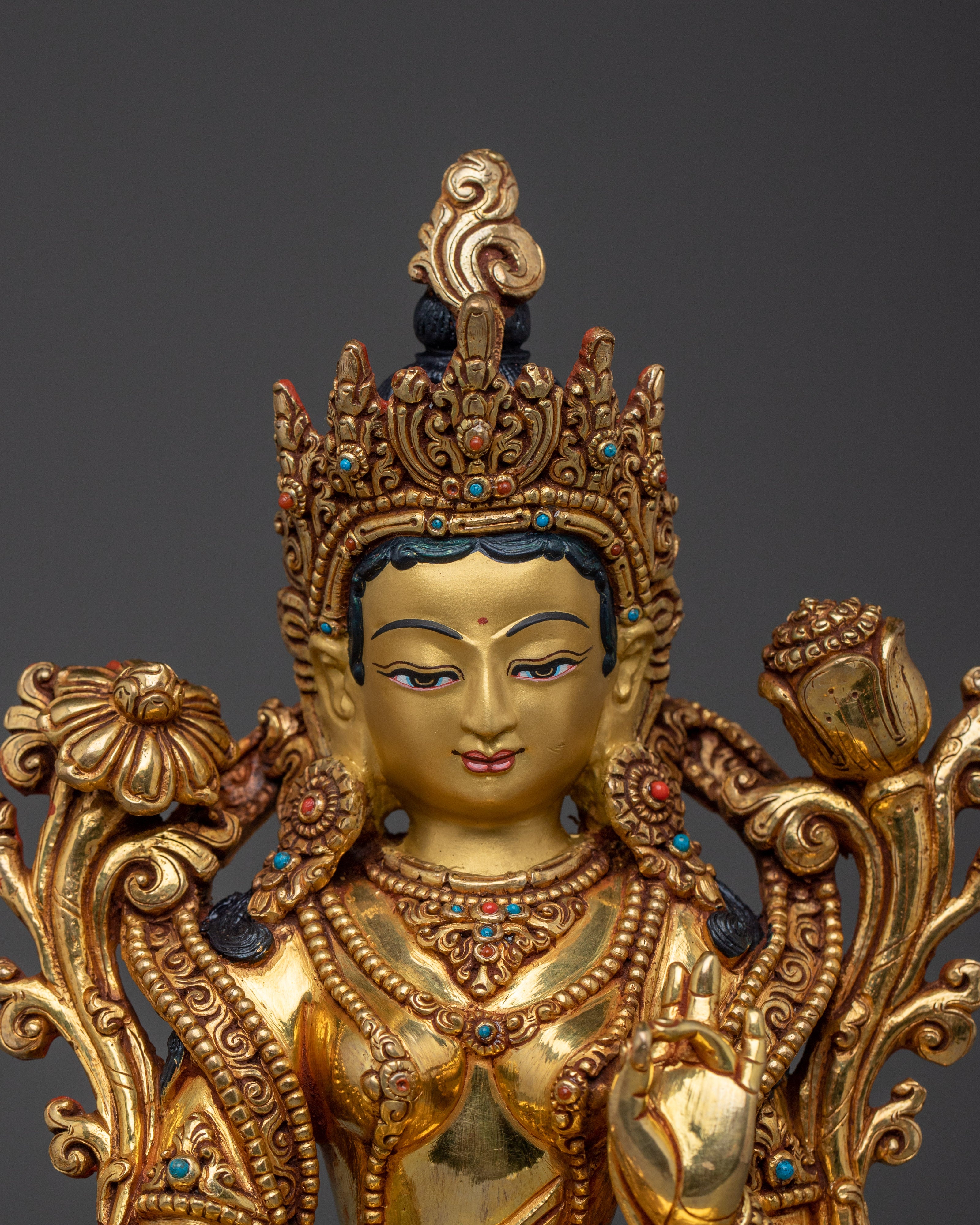 Divine Shayma Tara Statue | Green Tara - Mother of All Buddhas