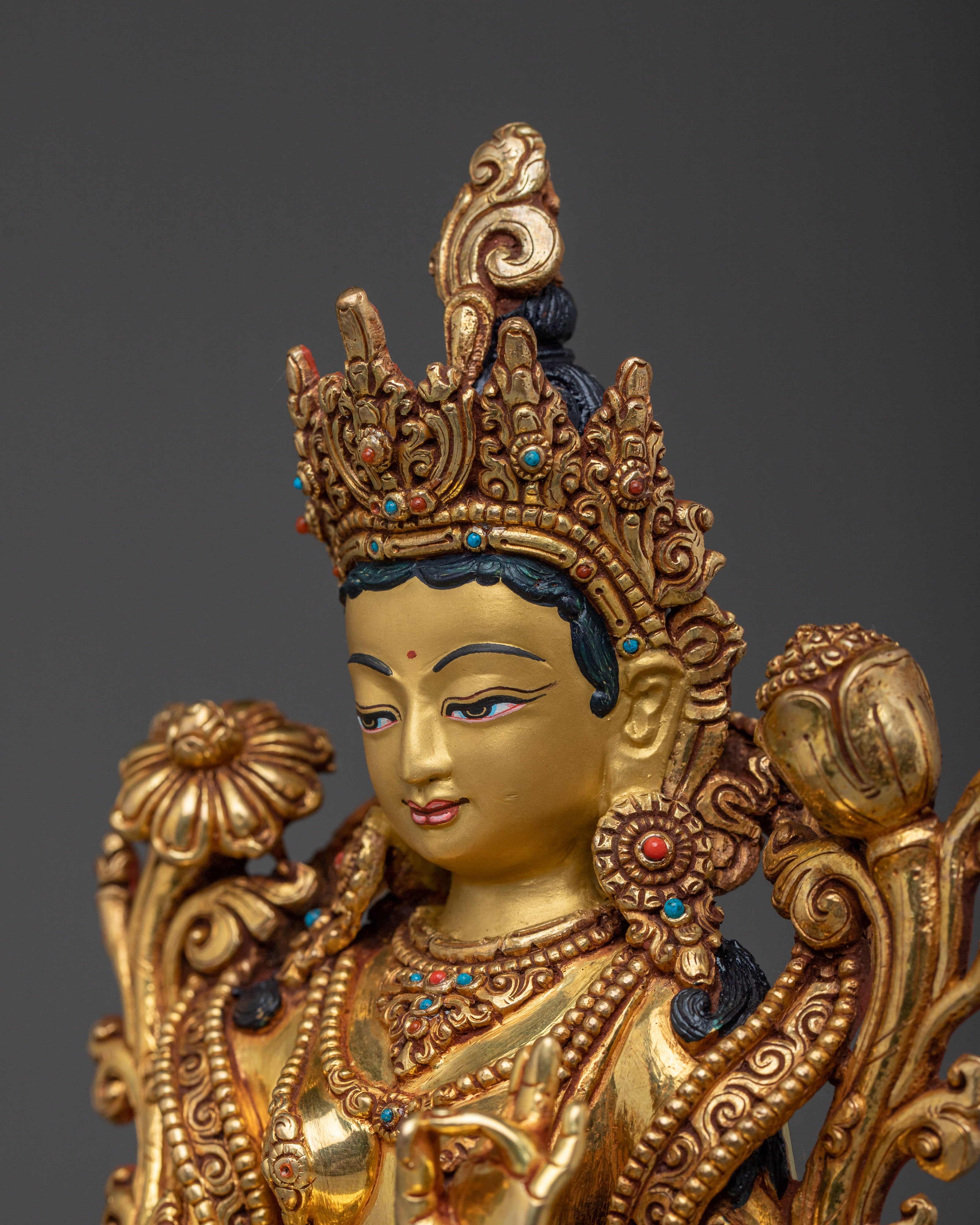 Divine Shayma Tara Statue | Green Tara - Mother of All Buddhas