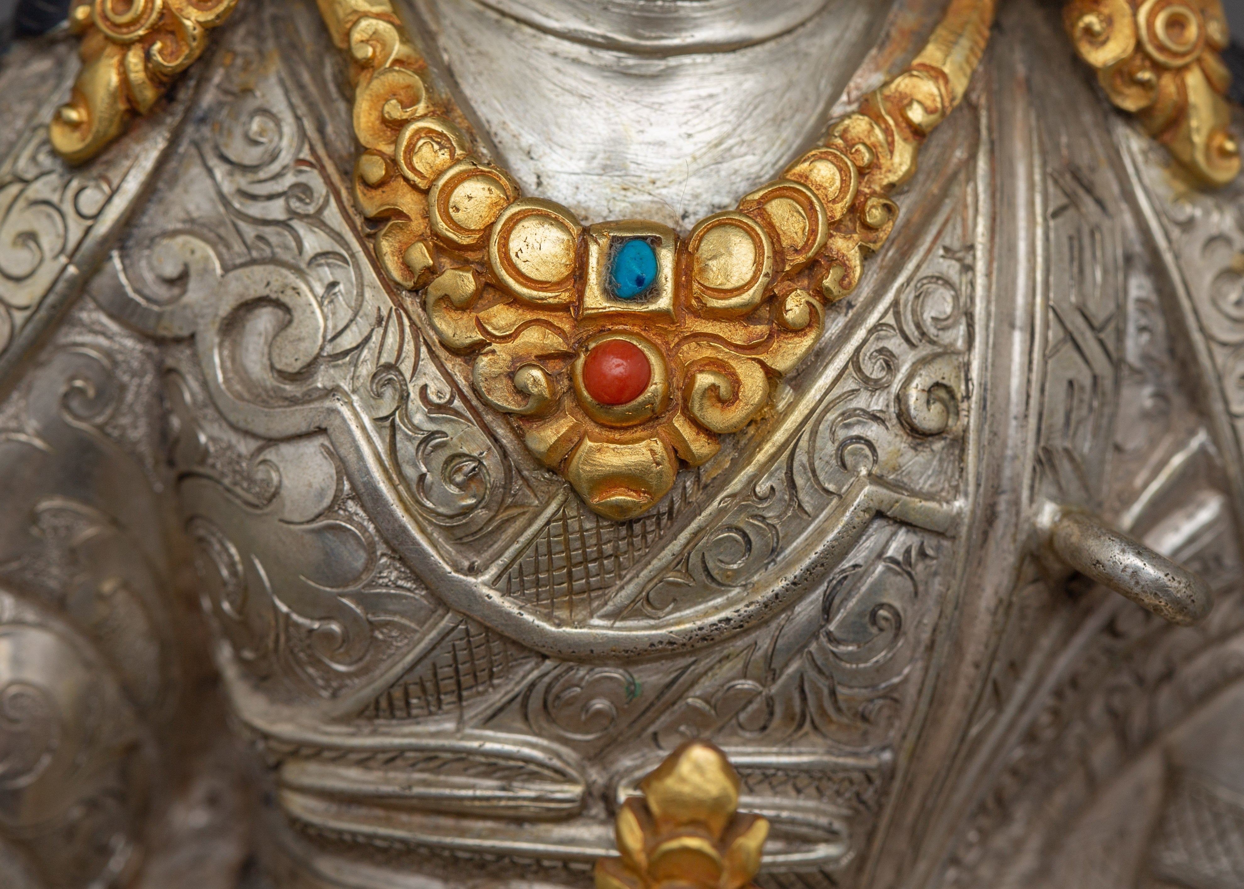 Majestic Silver Guru Rinpoche Statue | Precious Guru Padmasambhava