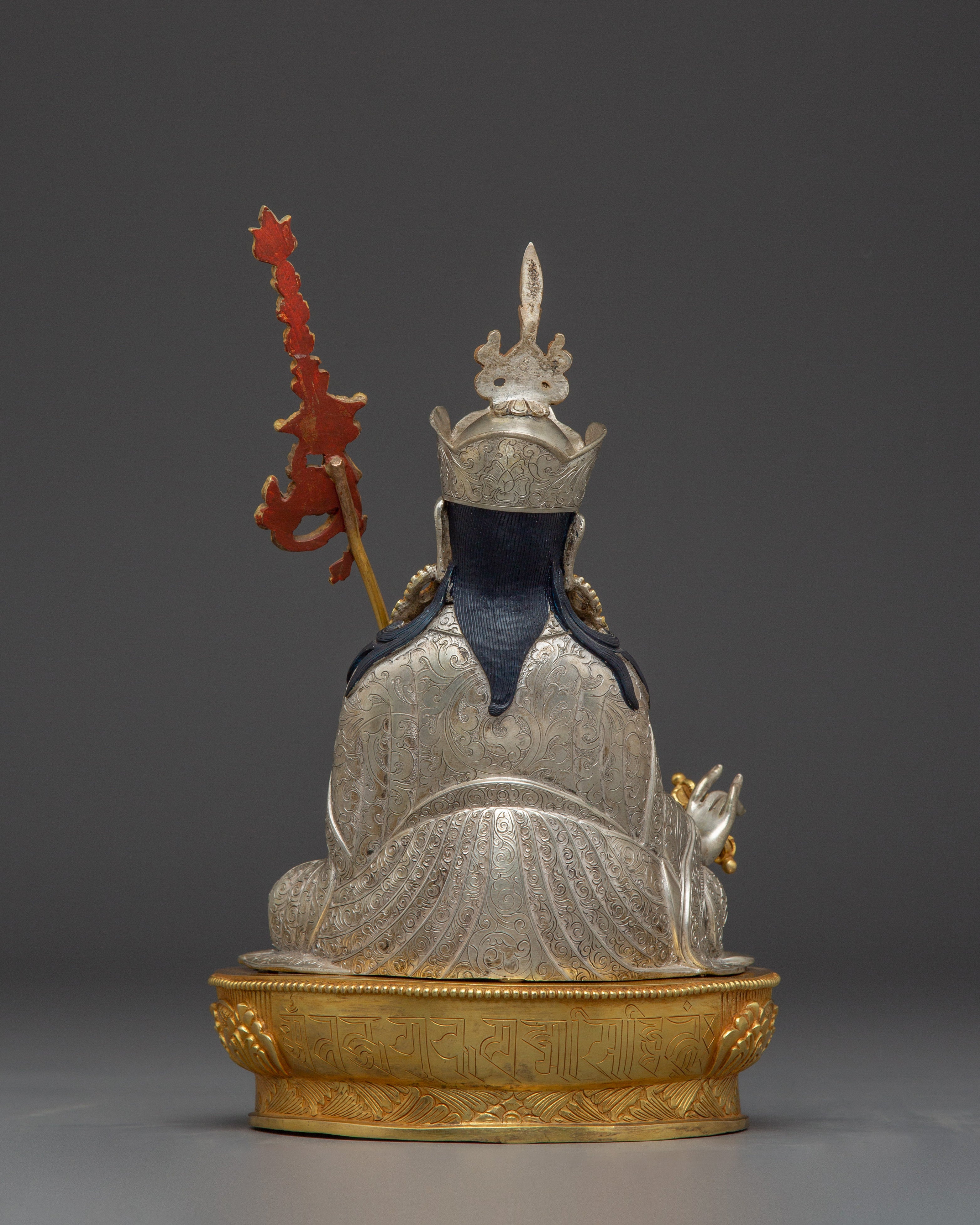 Majestic Silver Guru Rinpoche Statue | Precious Guru Padmasambhava