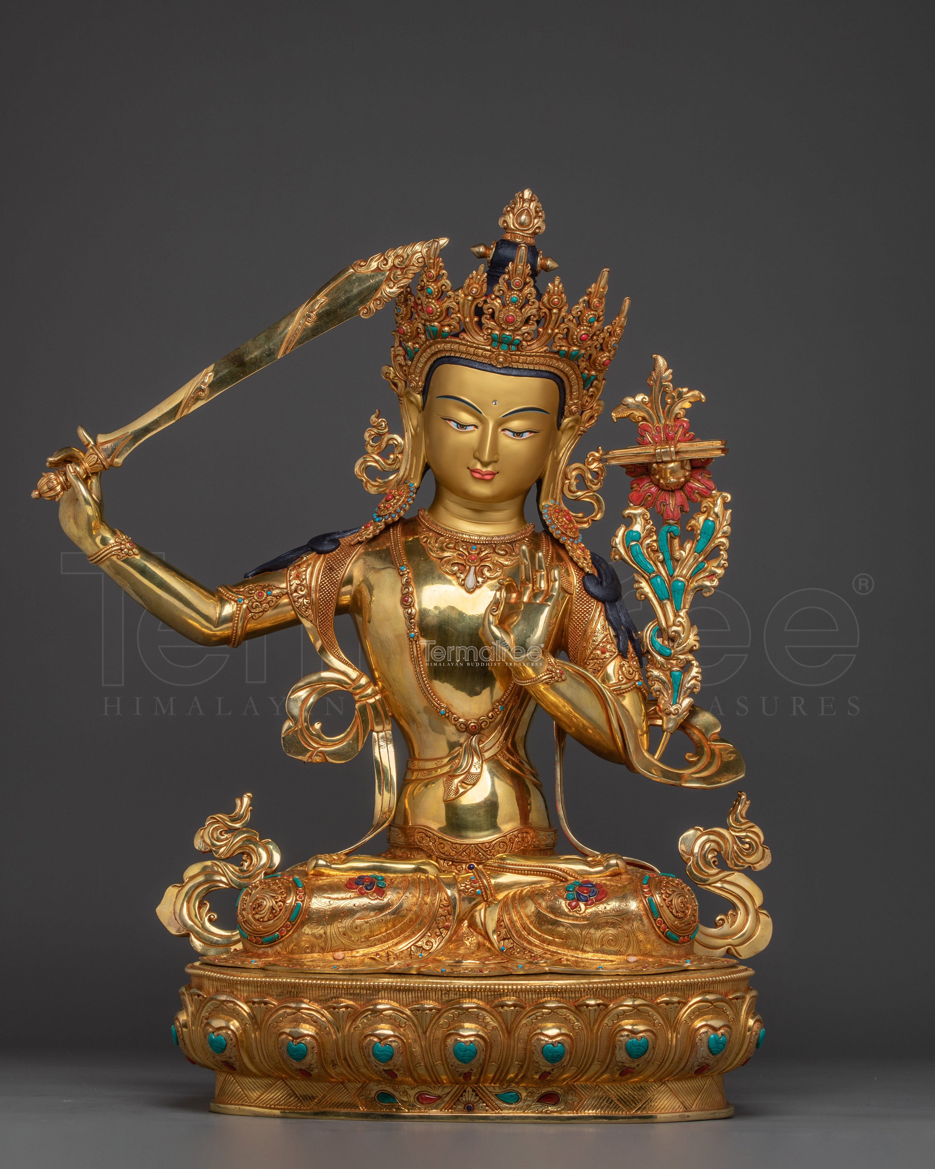 Exquisite Manjushri Statue | Embodiment of Transcendent Wisdom