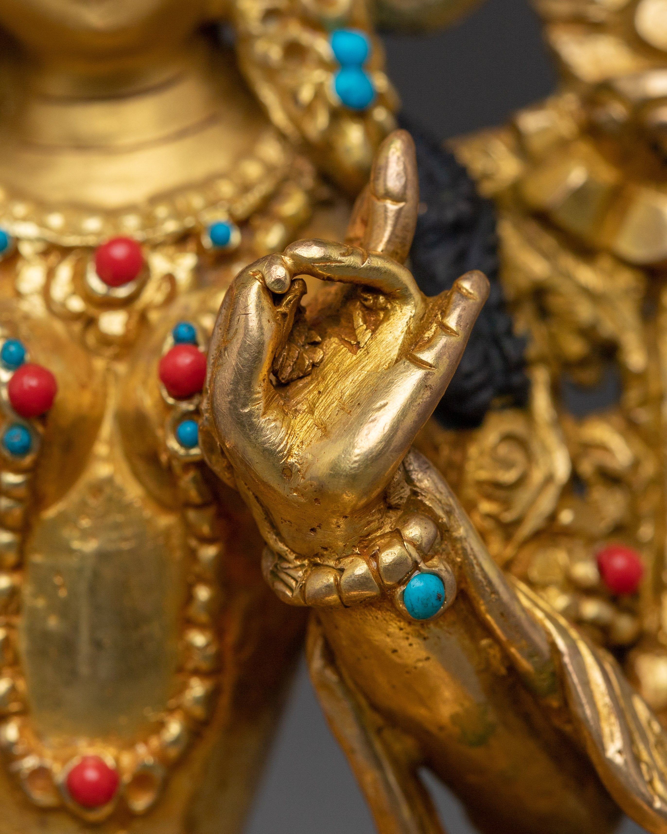 Golden Bodhisattva Statue Set | Tibetan Buddhism Five Enlightened Beings