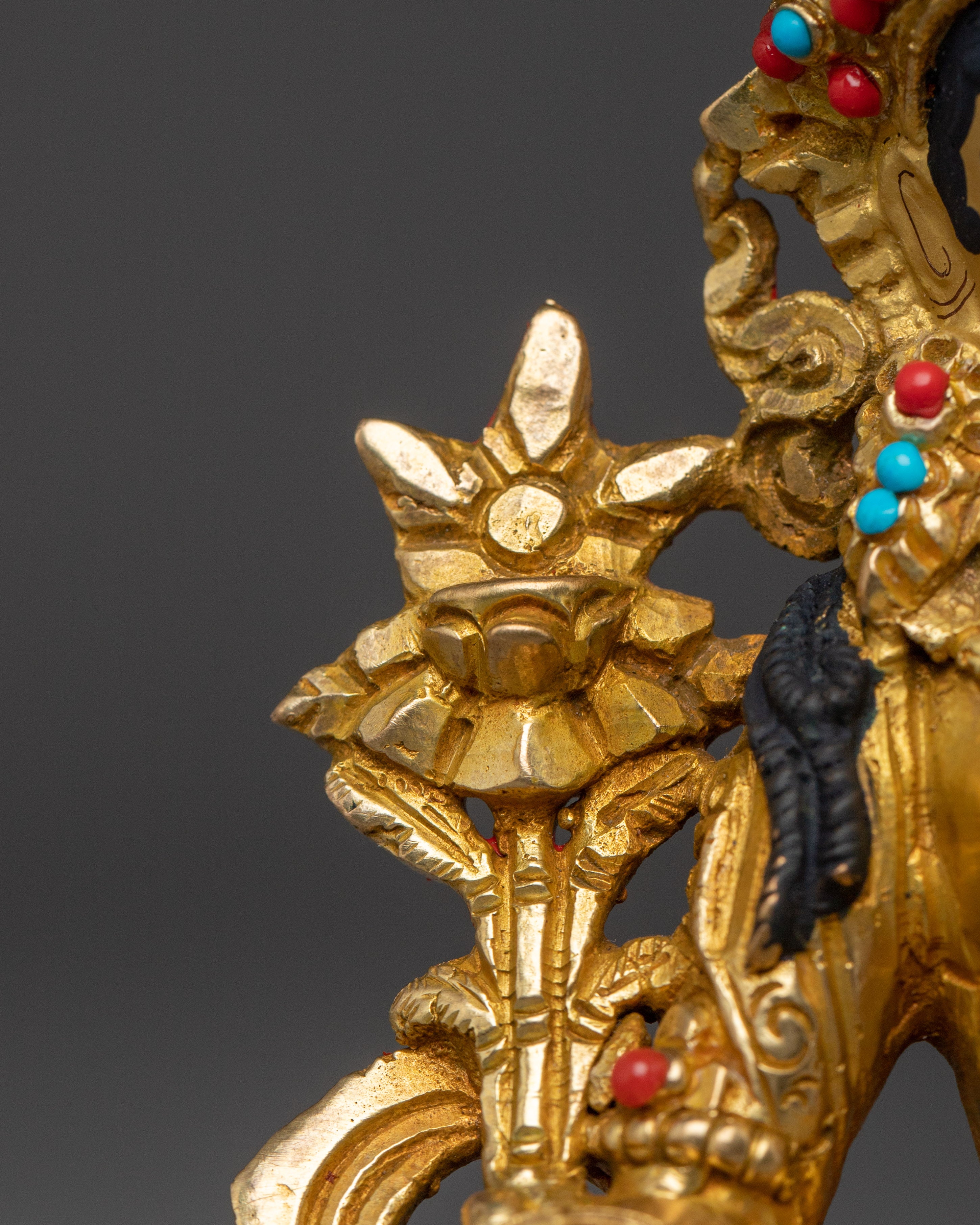 Golden Bodhisattva Statue Set | Tibetan Buddhism Five Enlightened Beings