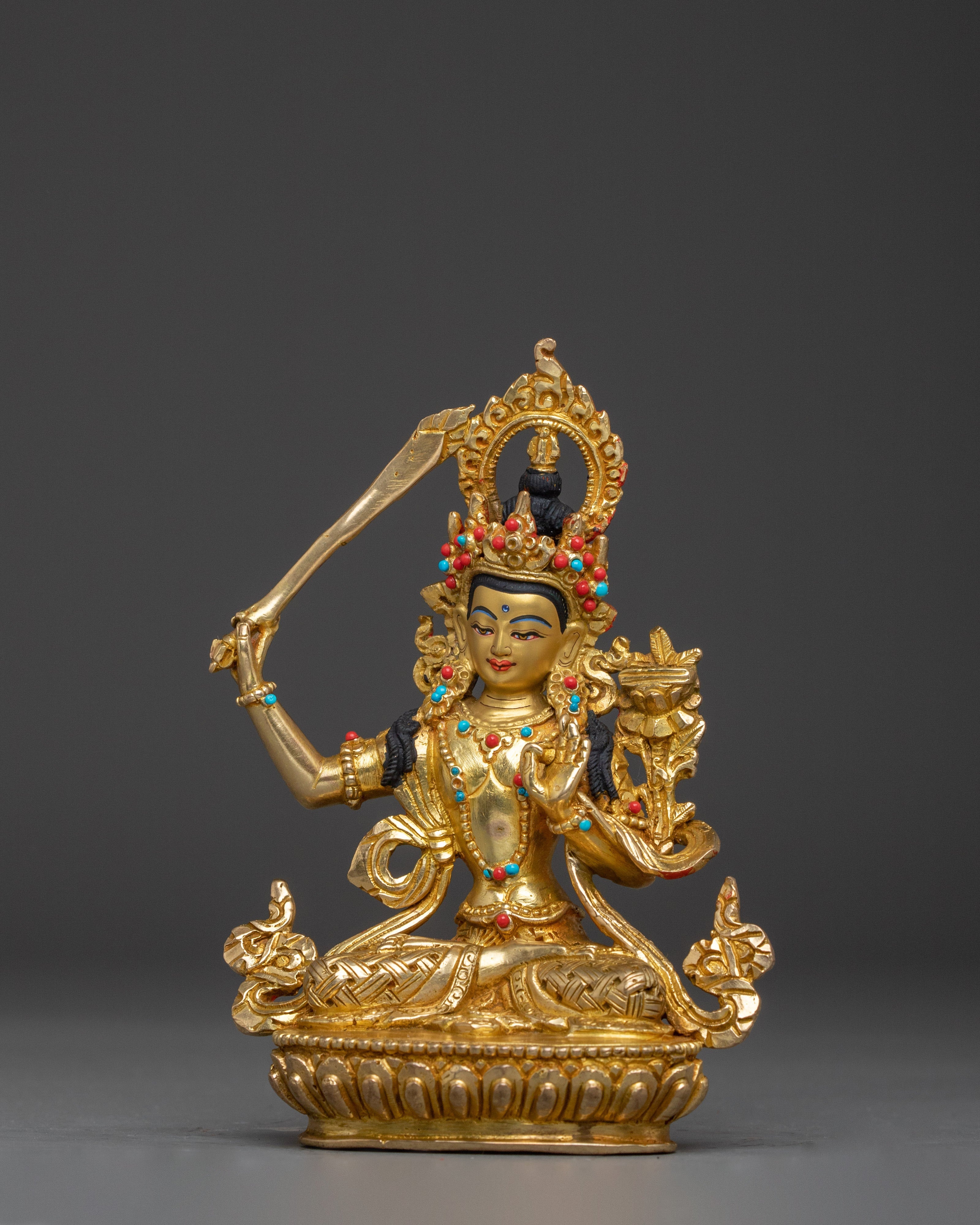 Wisdom Icon Manjushri Statue | Divine Bodhisattva Manjughosa