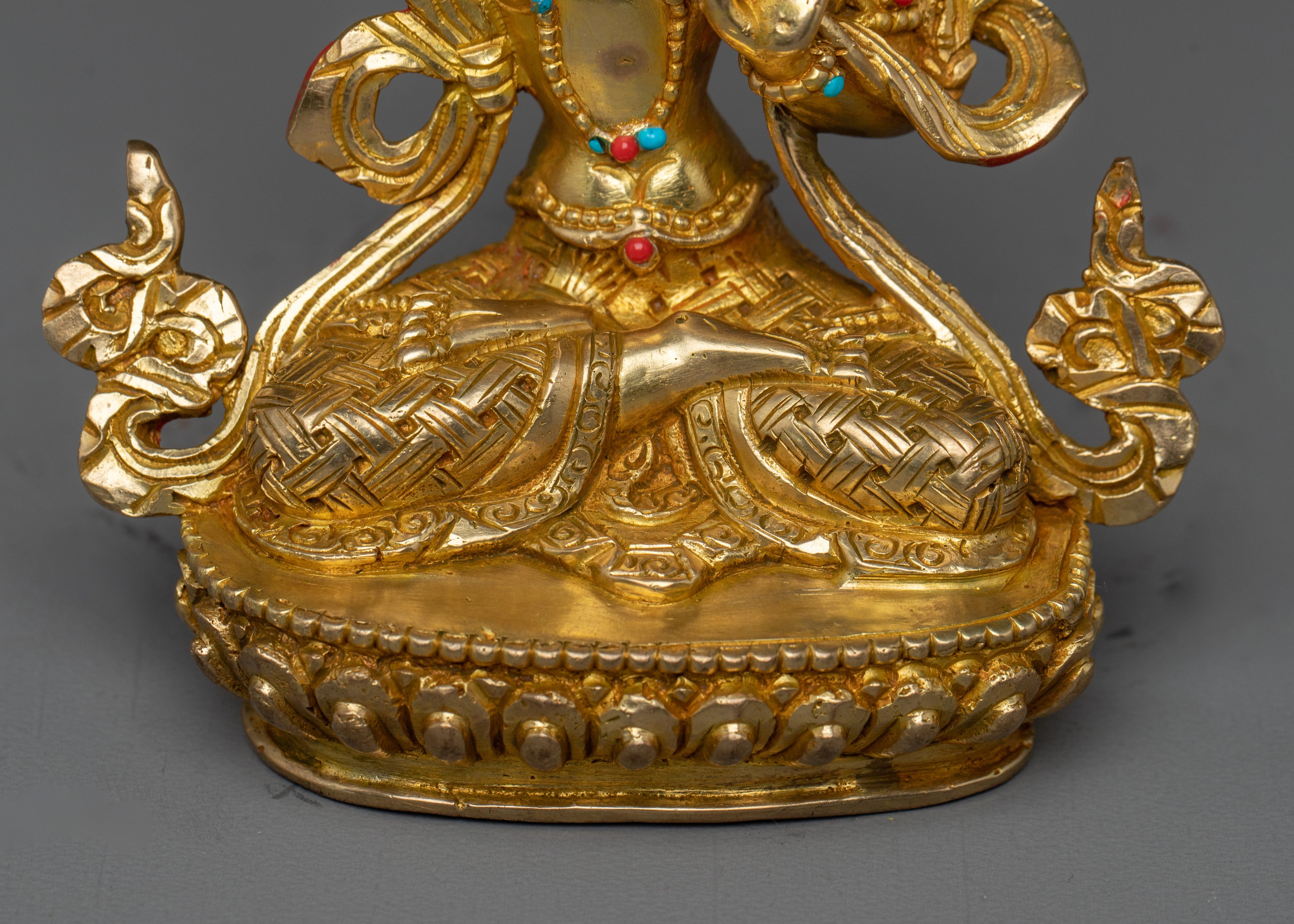 Golden Bodhisattva Statue Set | Tibetan Buddhism Five Enlightened Beings